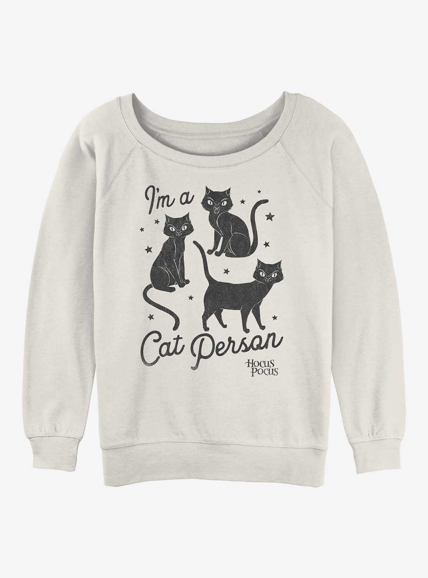Disney Hocus Pocus Cat Person Girls Slouchy Sweatshirt, , hi-res