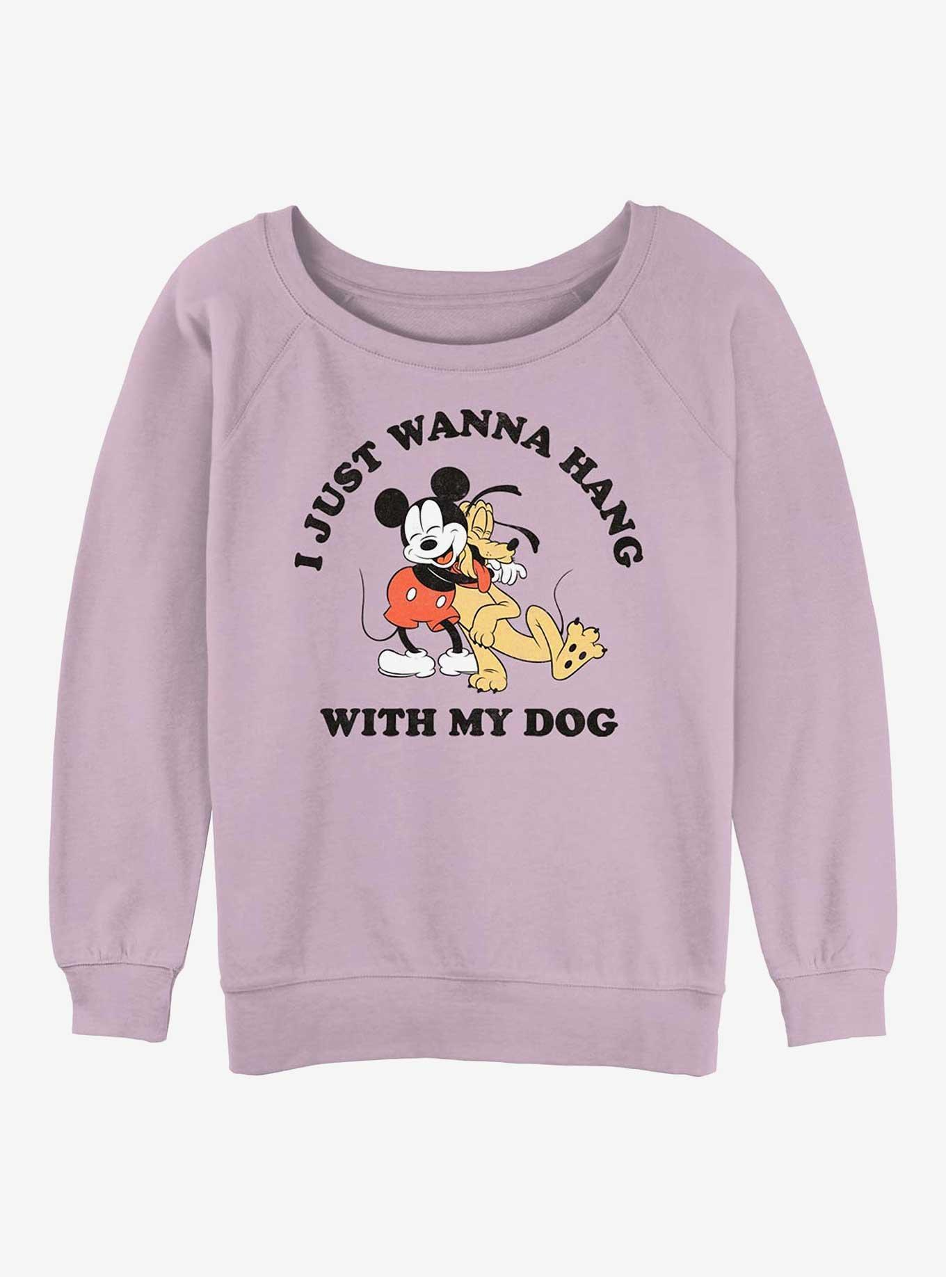 Disney Mickey Mouse Dog Lover Girls Slouchy Sweatshirt, , hi-res