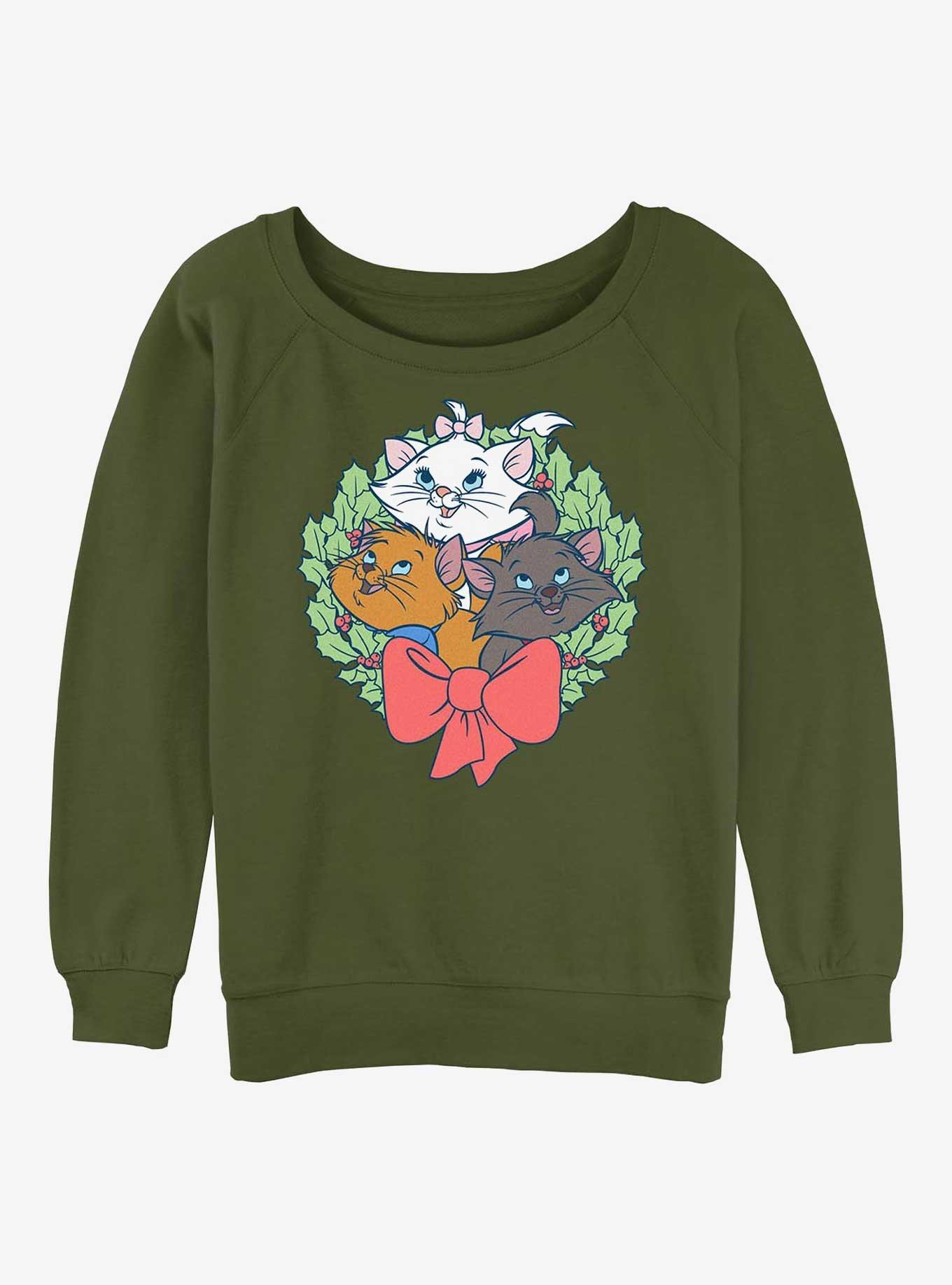 Disney The AristoCats Kitten Wreath Girls Slouchy Sweatshirt, , hi-res