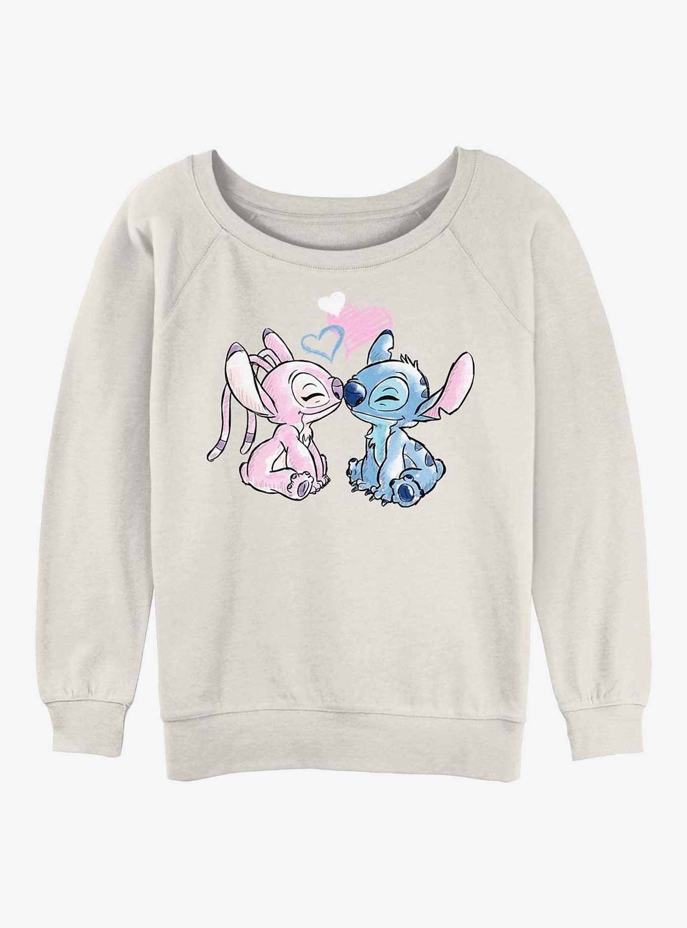 Disney Lilo & Stitch Angel Love Girls Slouchy Sweatshirt, , hi-res
