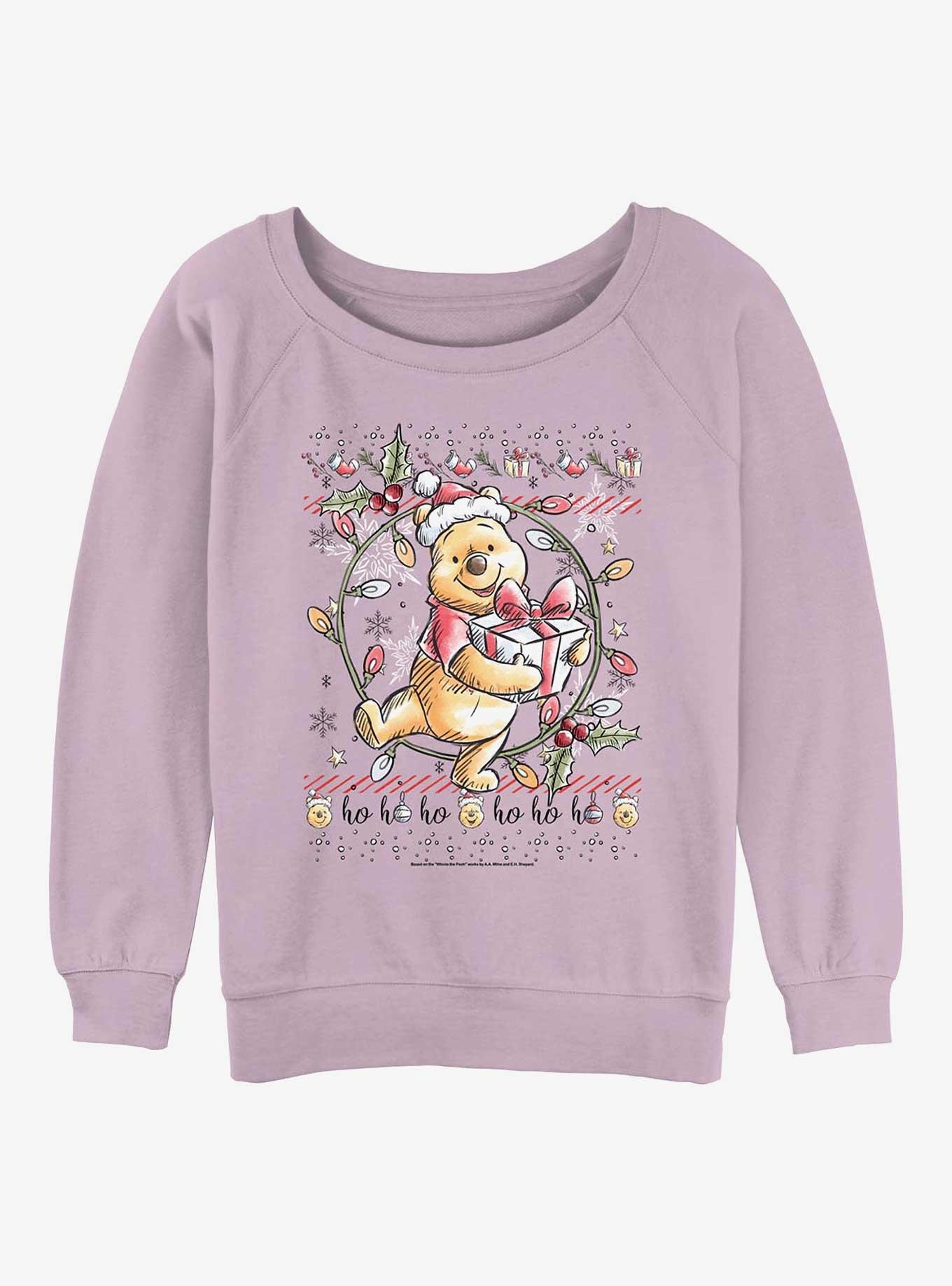 Disney Winnie The Pooh Winnie Xmas Girls Slouchy Sweatshirt, , hi-res