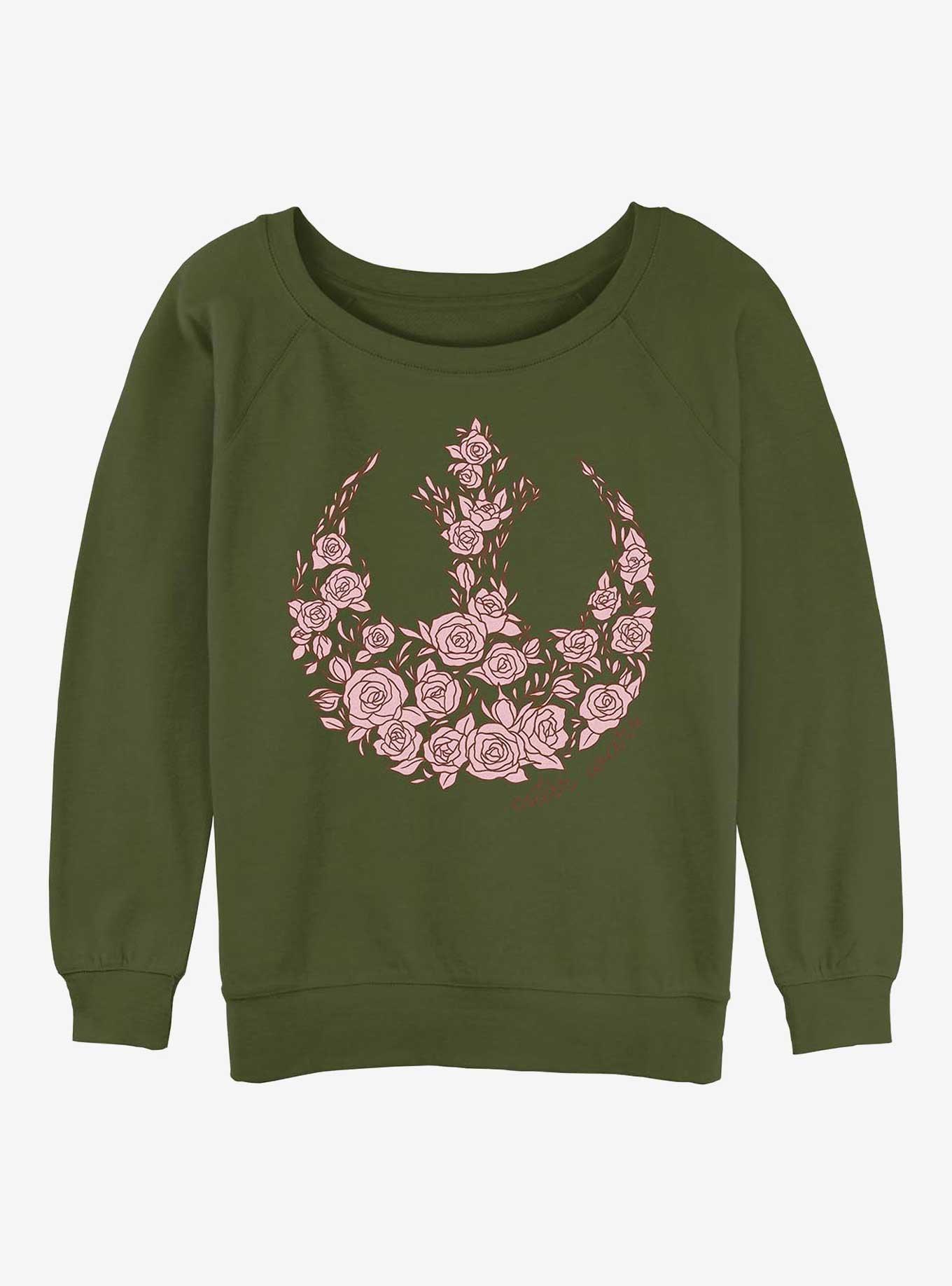 Star Wars Rose Rebel Girls Slouchy Sweatshirt, , hi-res