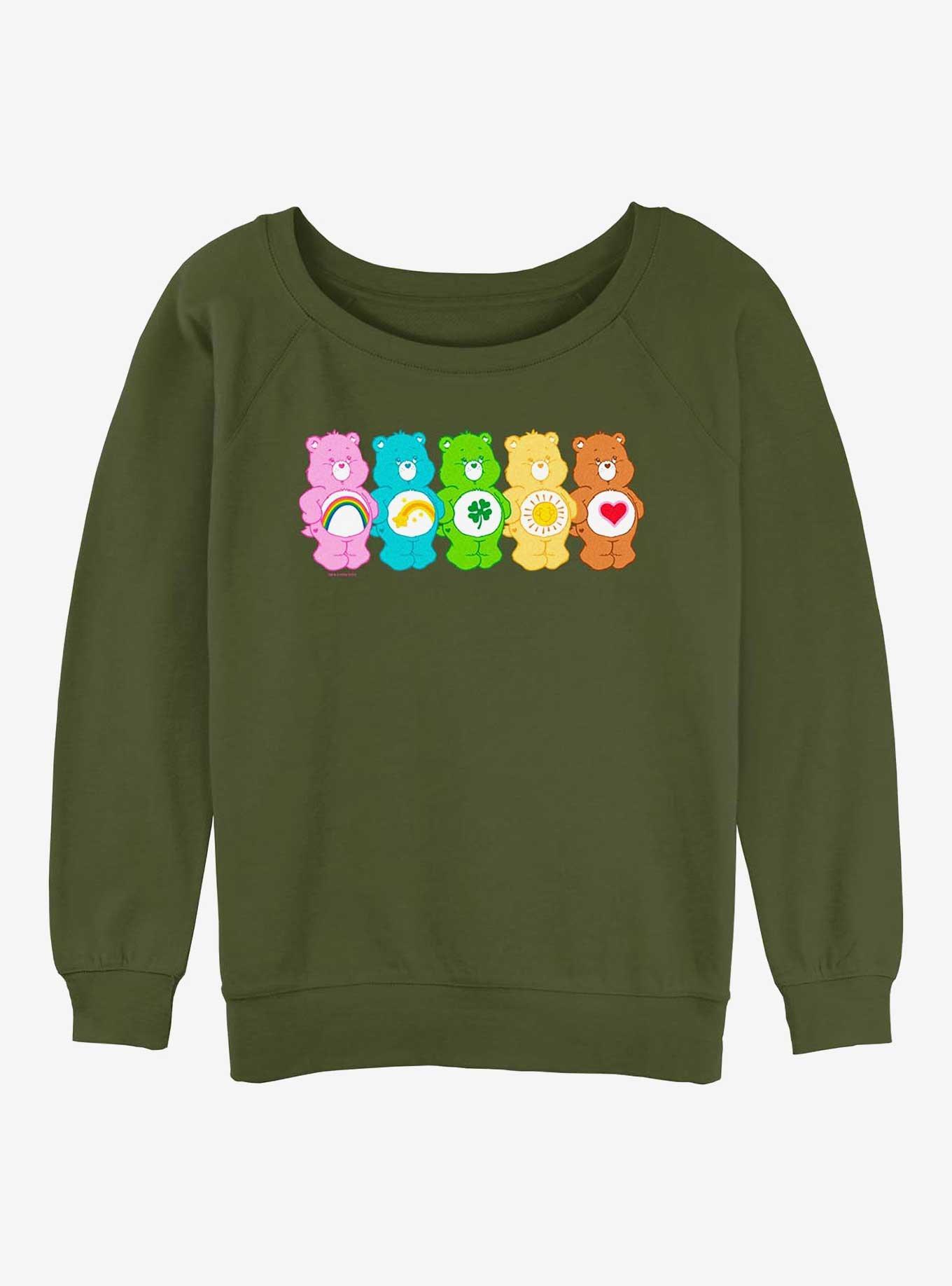 Care Bears Lined Up Girls Slouchy Sweatshirt, , hi-res