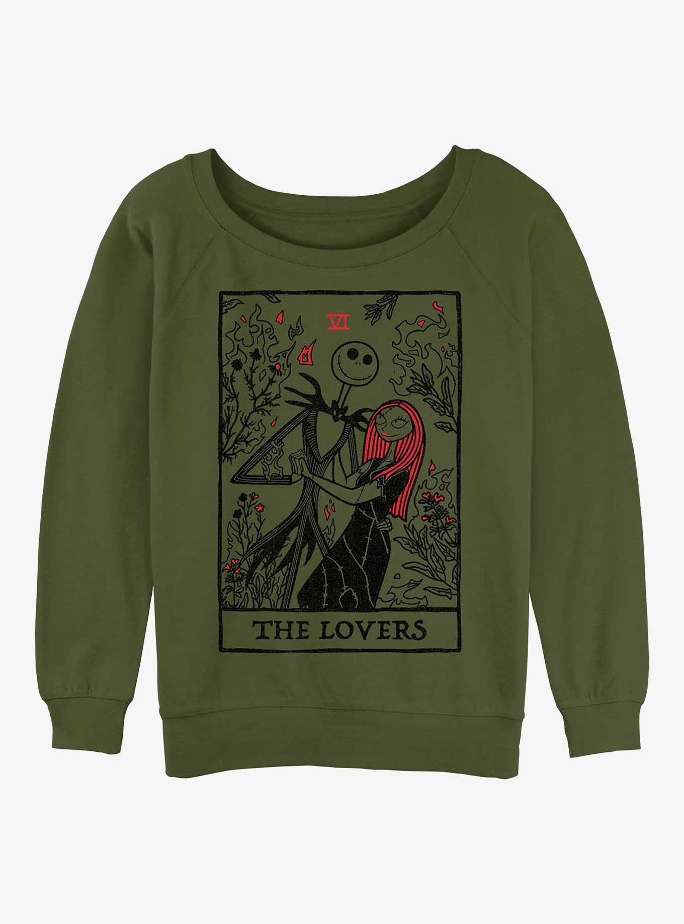 Disney The Nightmare Before Christmas Loving Death Tarot Girls Slouchy Sweatshirt, , hi-res