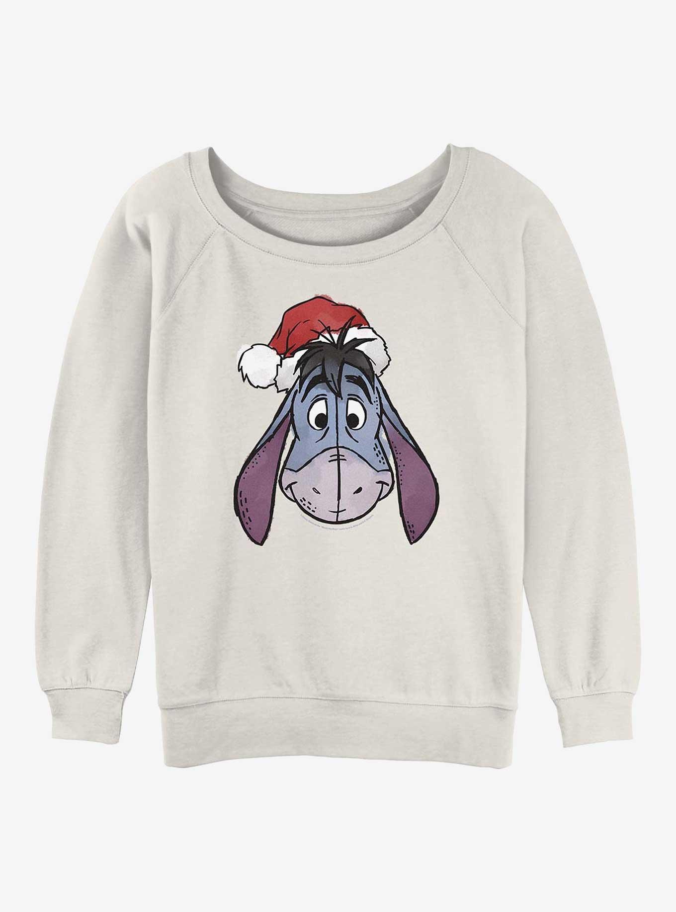 Disney Winnie The Pooh Santa Eeyore Girls Slouchy Sweatshirt, , hi-res