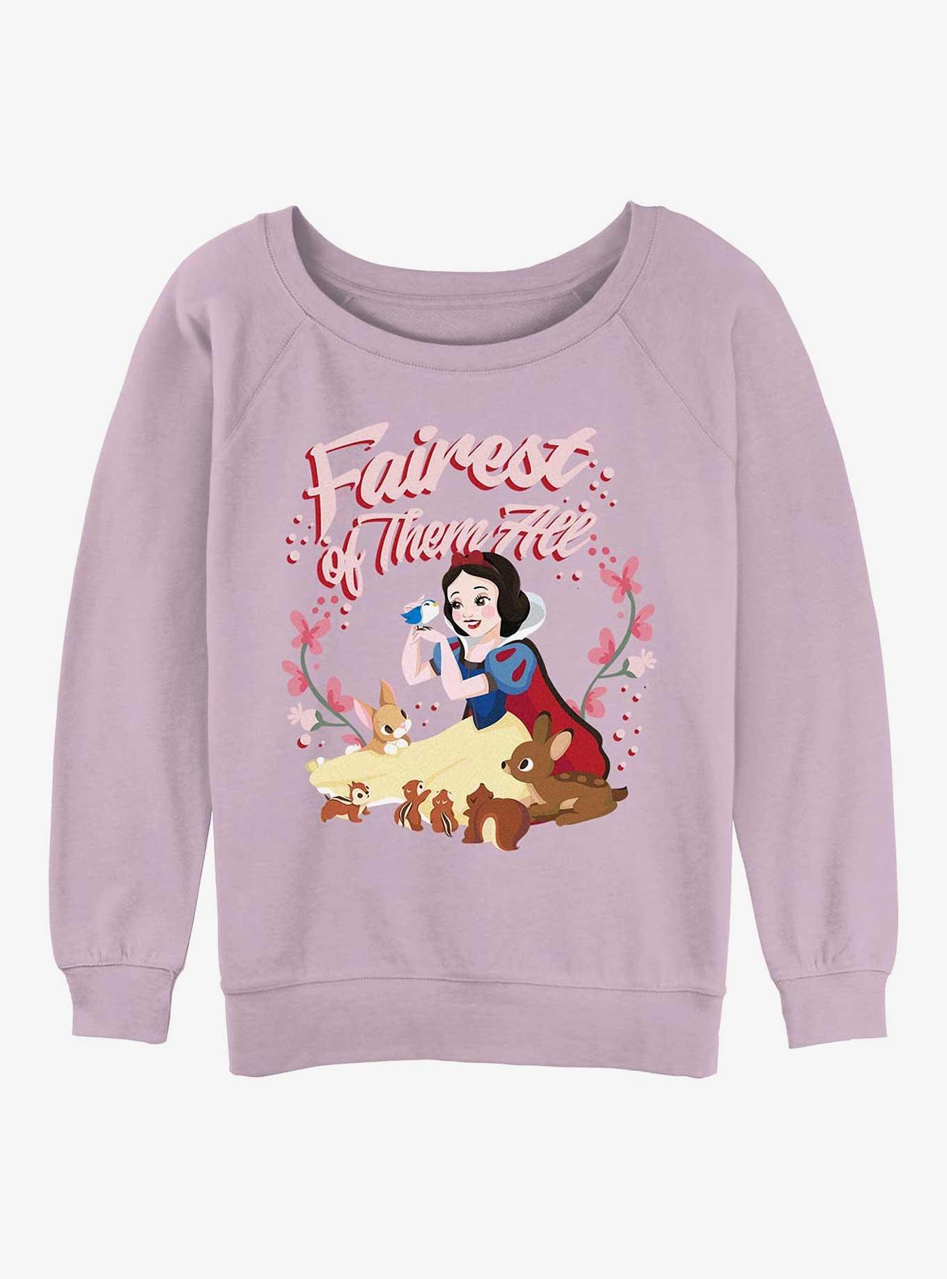 Disney Snow White and the Seven Dwarfs Magical Love Girls Slouchy Sweatshirt, LAVENDER, hi-res