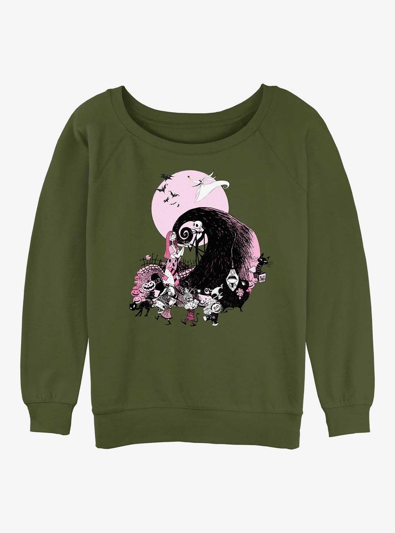 Disney The Nightmare Before Christmas Classic Scene Girls Slouchy Sweatshirt, , hi-res
