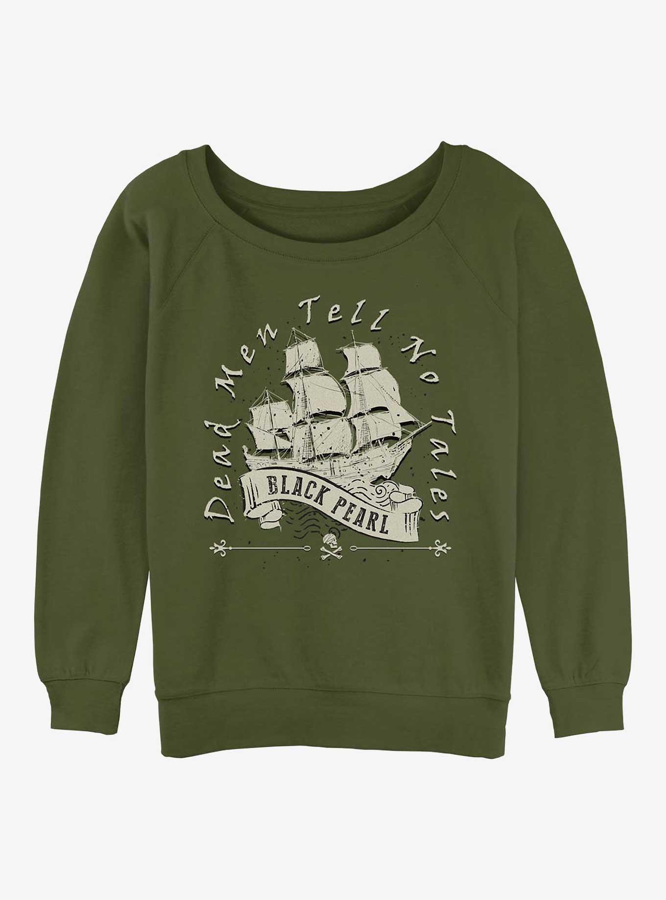 Disney Pirates of the Caribbean Vintage Black Pearl Girls Slouchy Sweatshirt