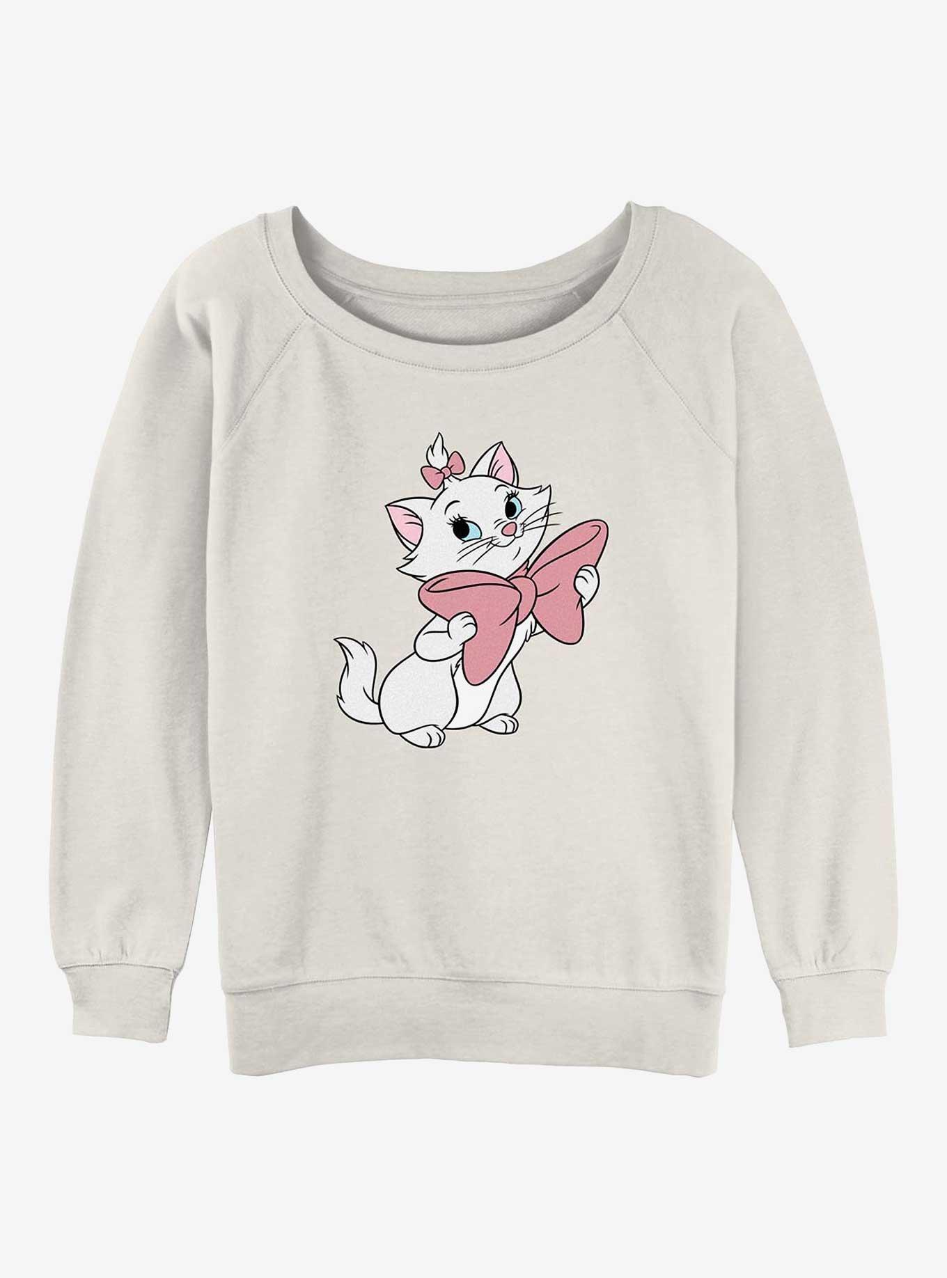 Disney The AristoCats Marie Bow Smile Girls Slouchy Sweatshirt, , hi-res