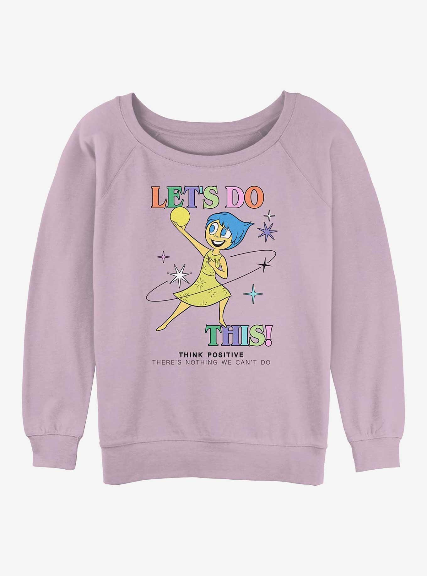 Disney Pixar Inside Out 2 Lets Do This Joy Girls Slouchy Sweatshirt, , hi-res