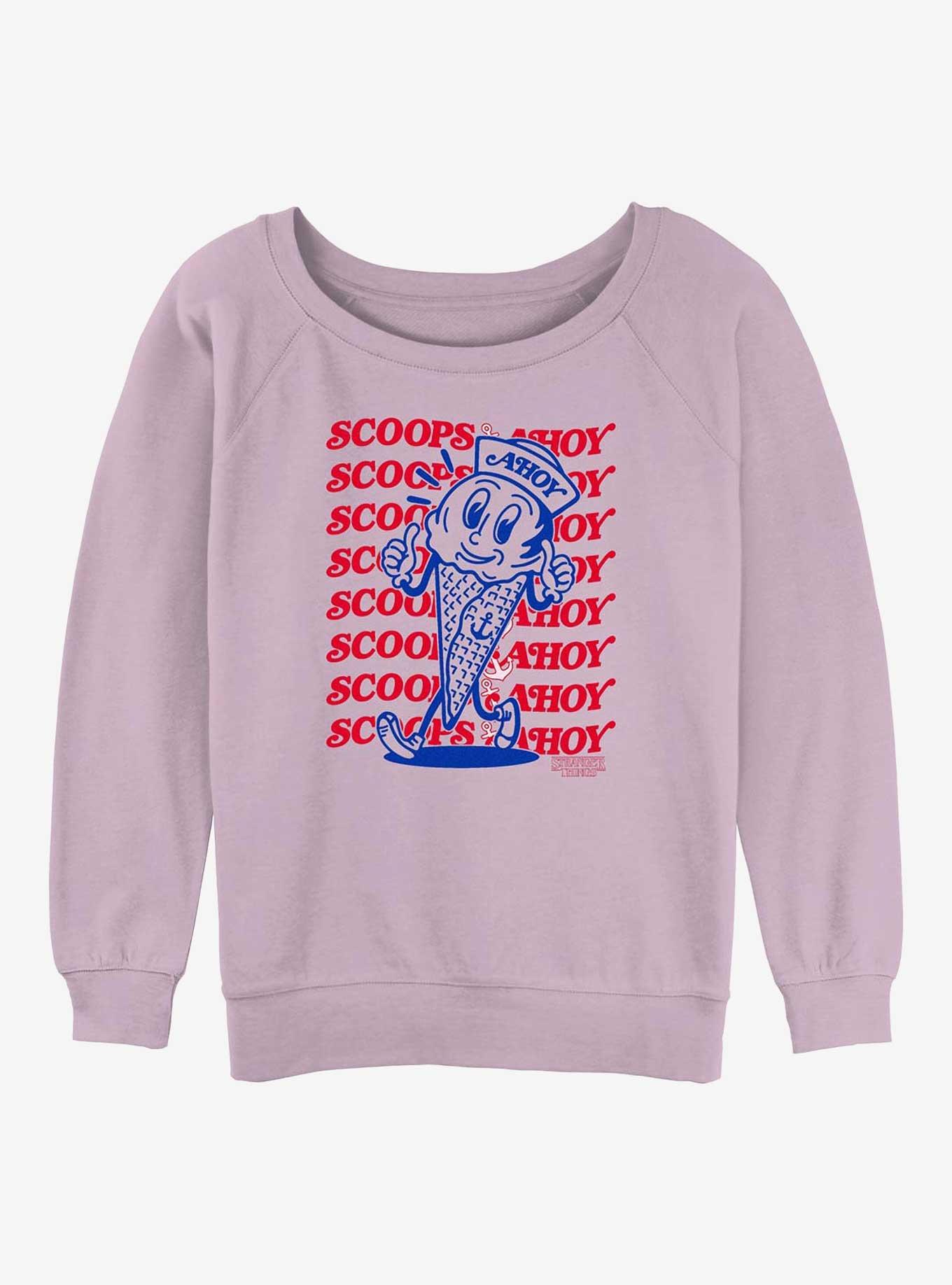 Stranger Things Scoops Ahoy Girls Slouchy Sweatshirt, , hi-res