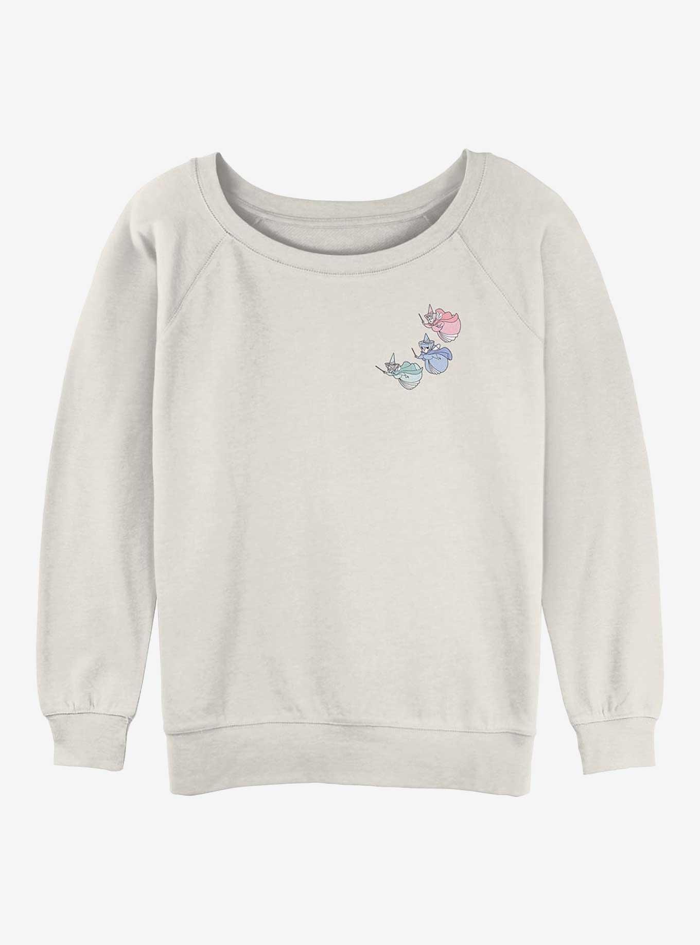 Disney Sleeping Beauty Fairy Trio Girls Slouchy Sweatshirt, , hi-res