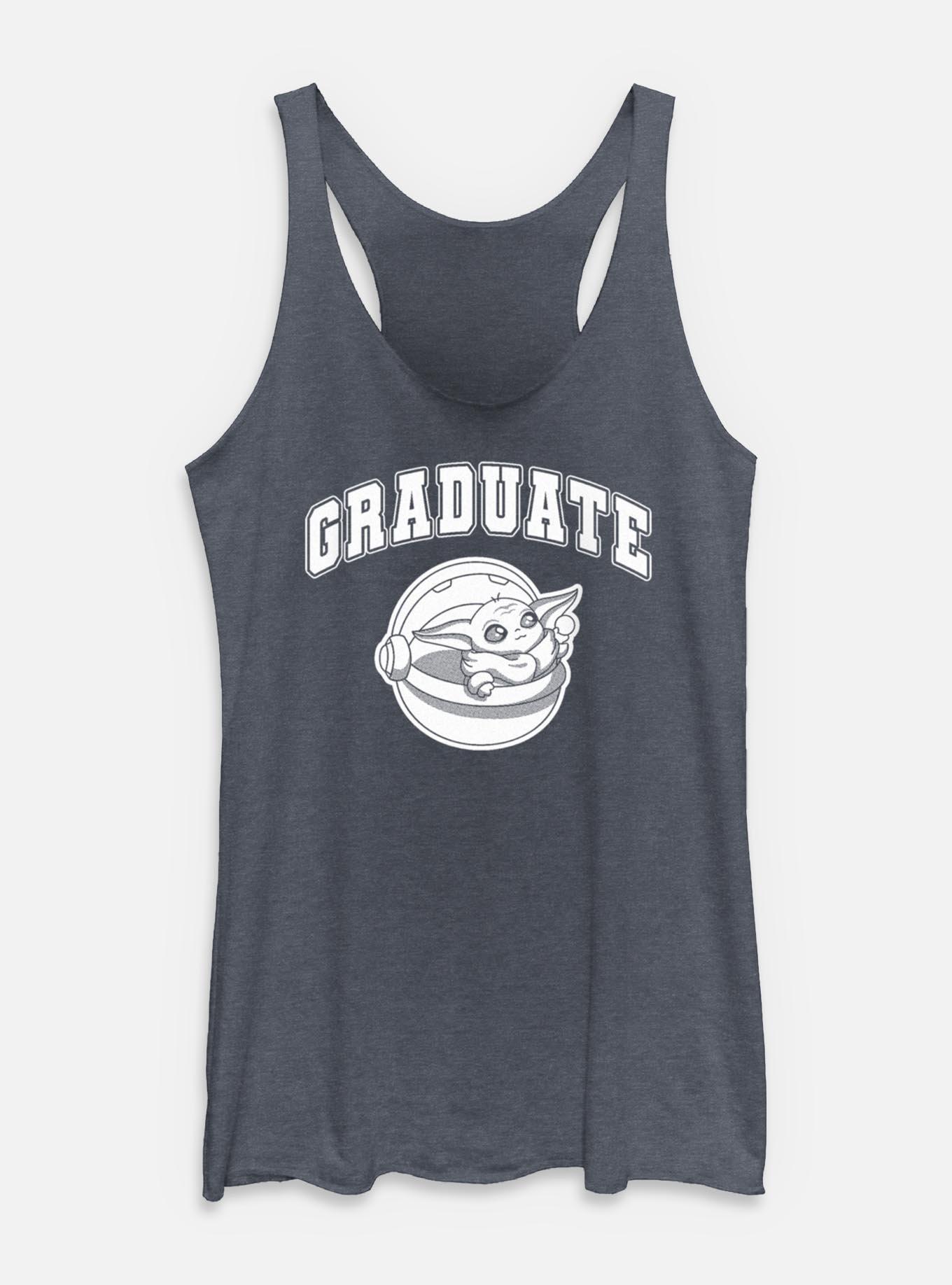 Star Wars The Mandalorian Graduate Grogu Womens Tank Top, NAVY HTR, hi-res