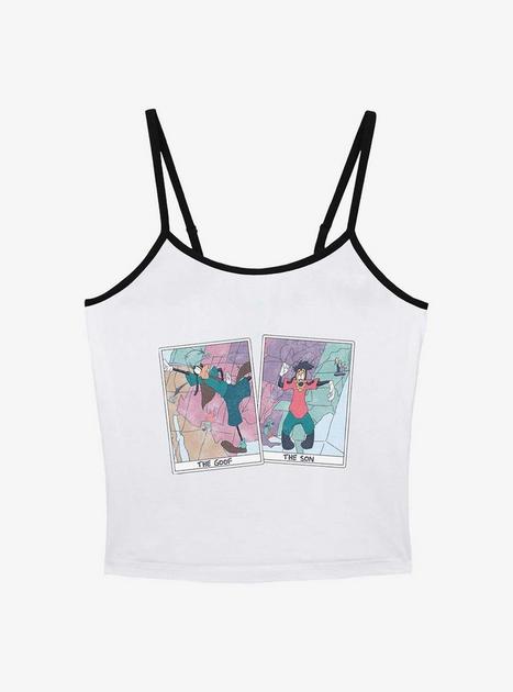 Disney A Goofy Movie The Goof & The Son Girls Cami Tank - WHITE | Hot Topic