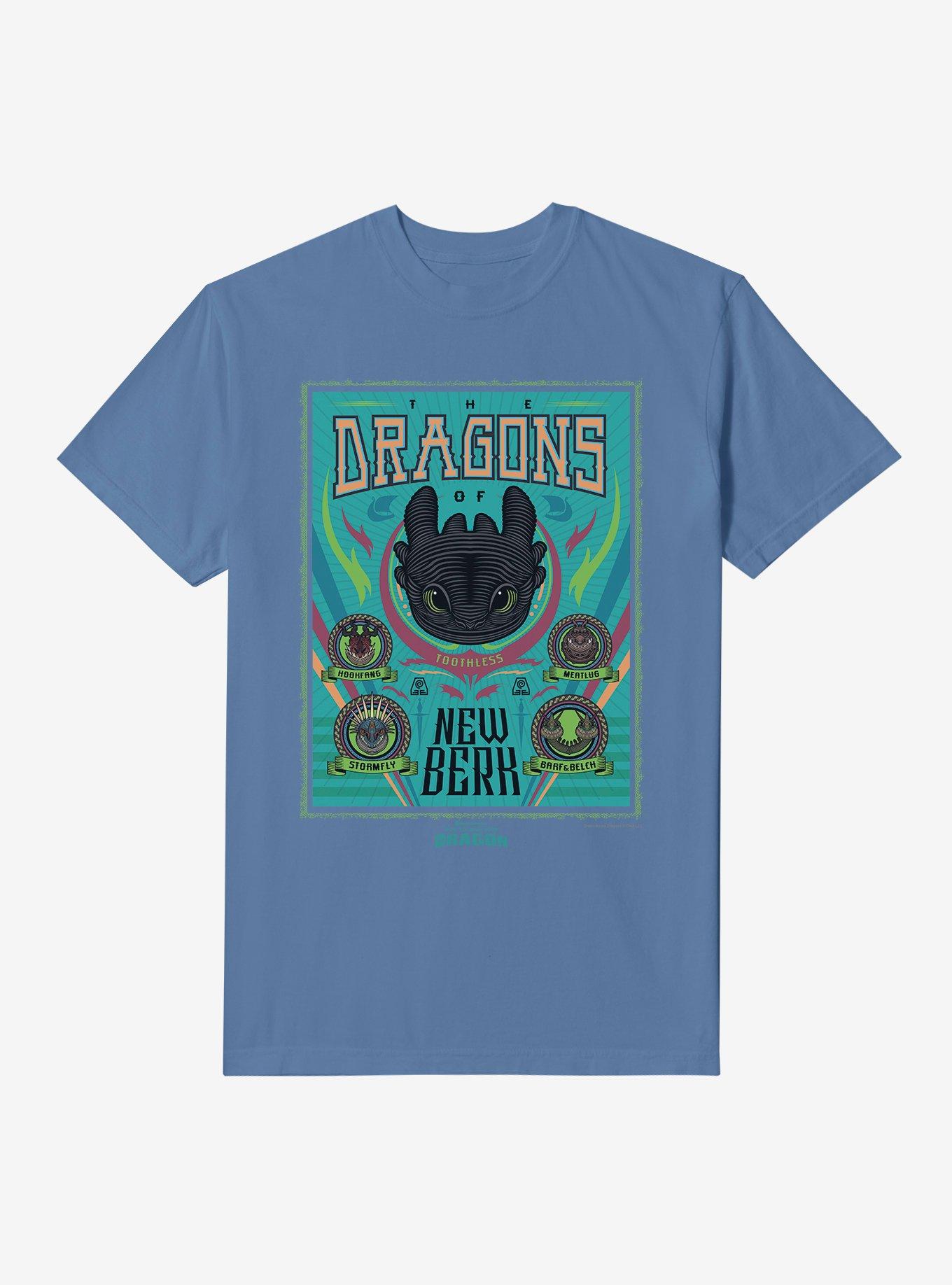 COMFORTCOLORS How To Train Your Dragon New Berk Dragons Garment Dye T-Shirt