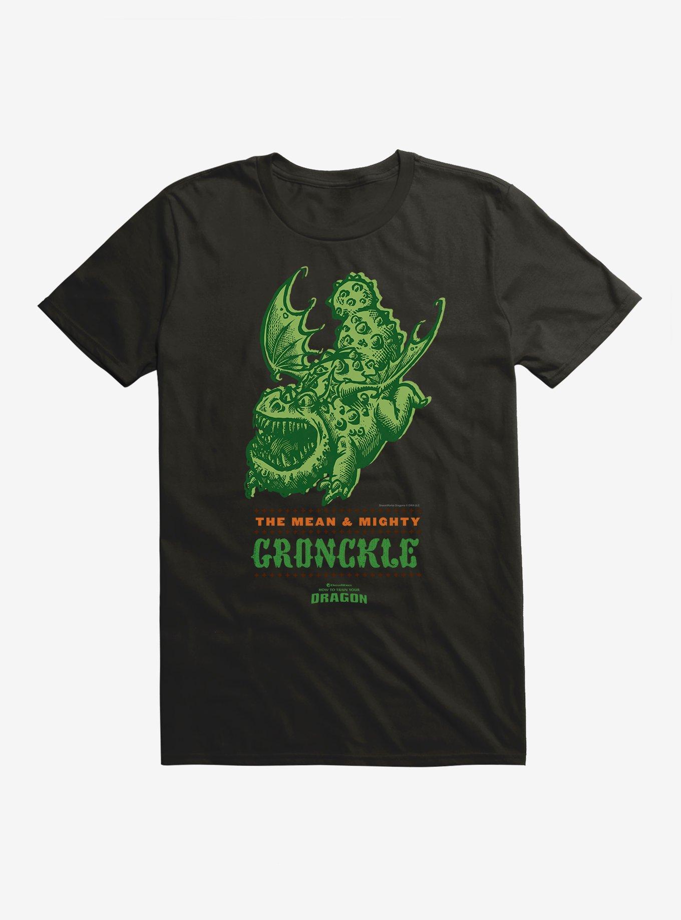 How To Train Your Dragon Mean & Mighty Gronckle T-Shirt, BLACK, hi-res