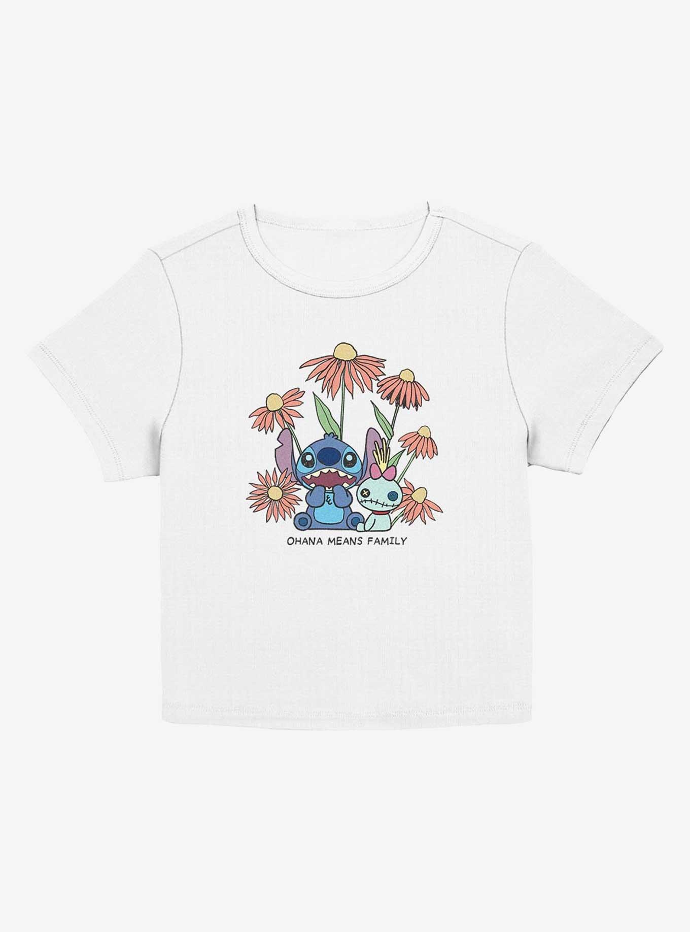 Disney Lilo & Stitch Chibi Floral Girls Baby T-Shirt, EGRET, hi-res