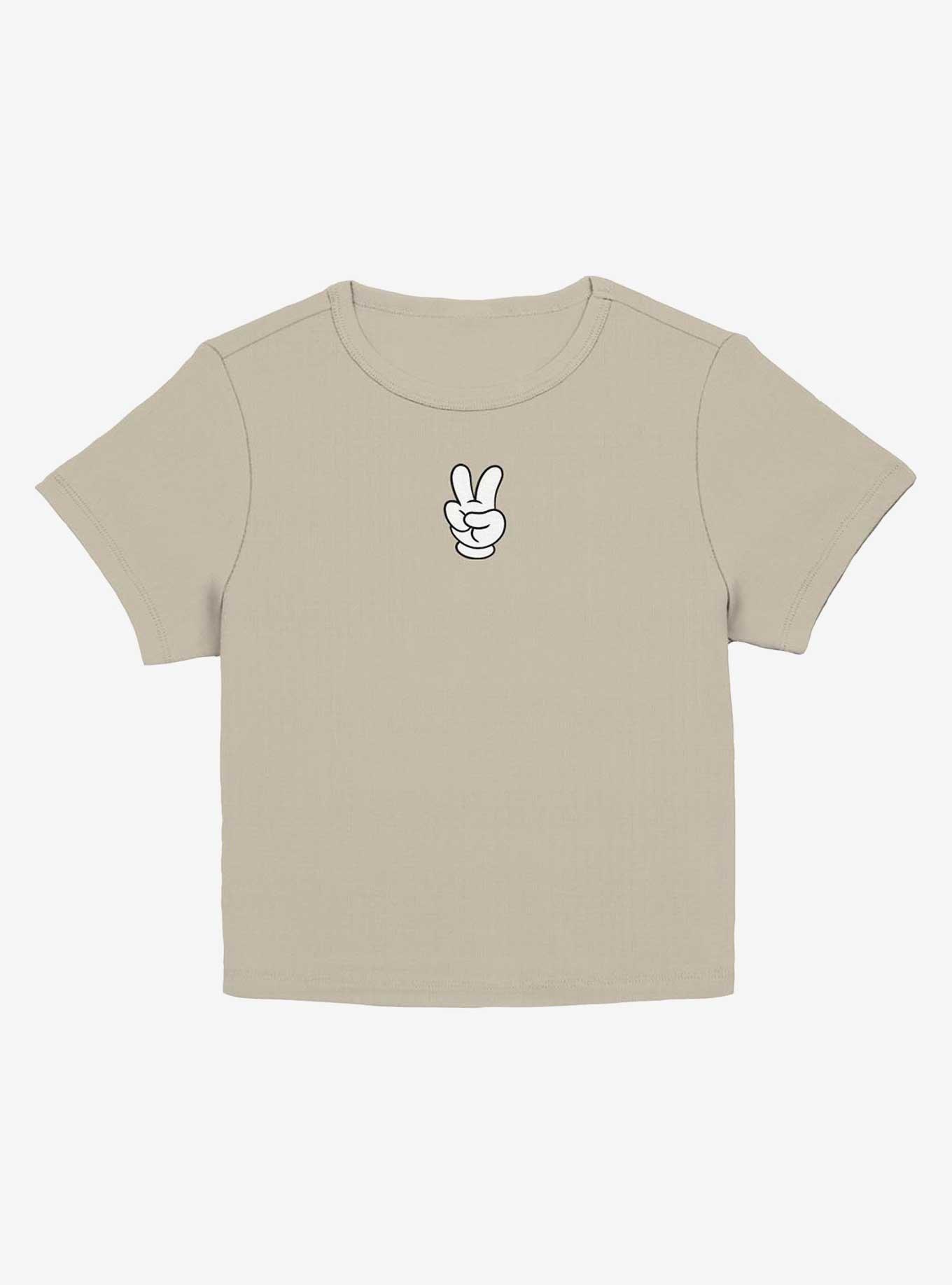Disney Mickey Mouse Peace Hand Girls Baby T-Shirt, PLAZTAUPE, hi-res