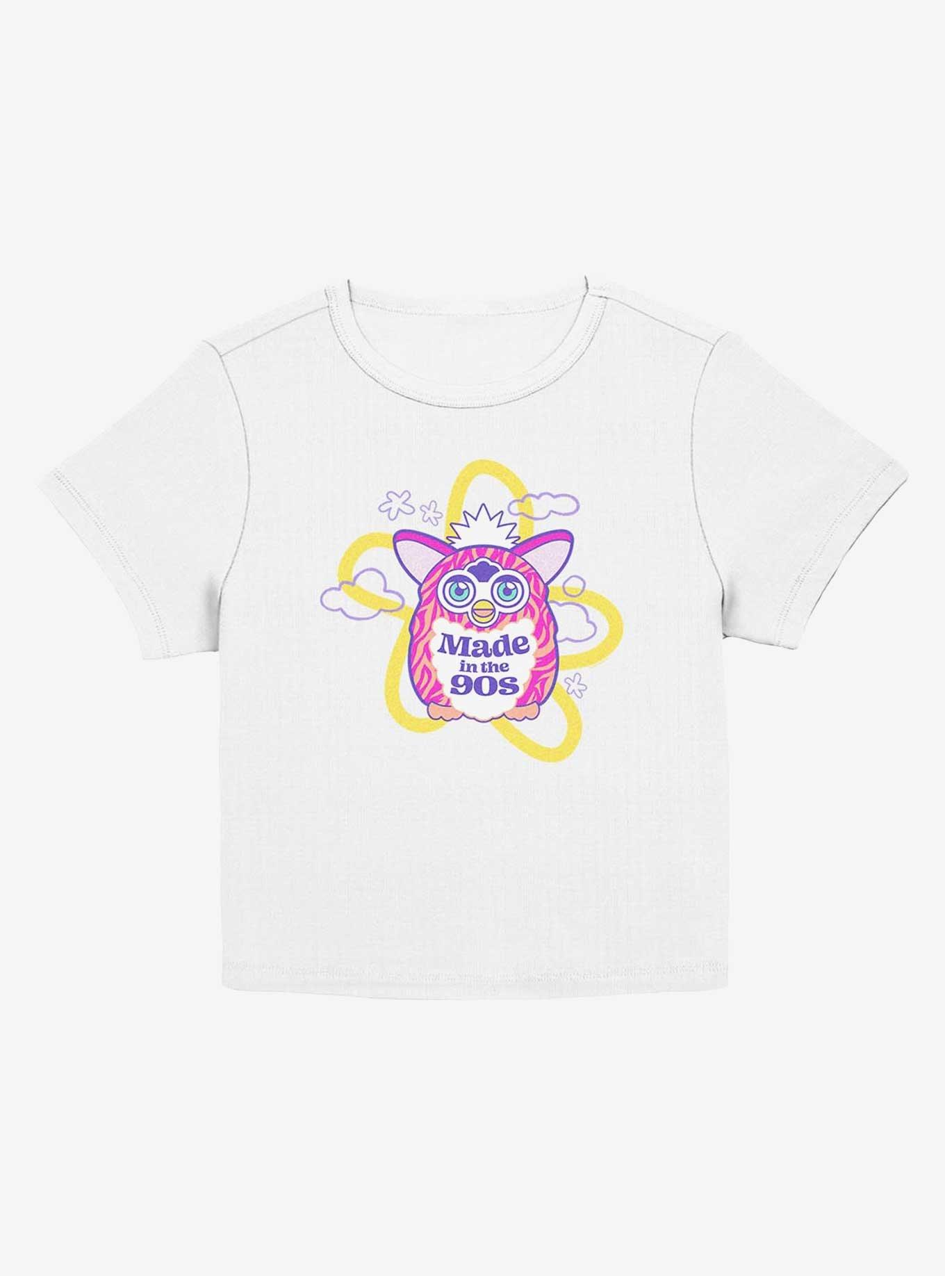 Furby Made In The 90s Girls Baby T-Shirt, EGRET, hi-res