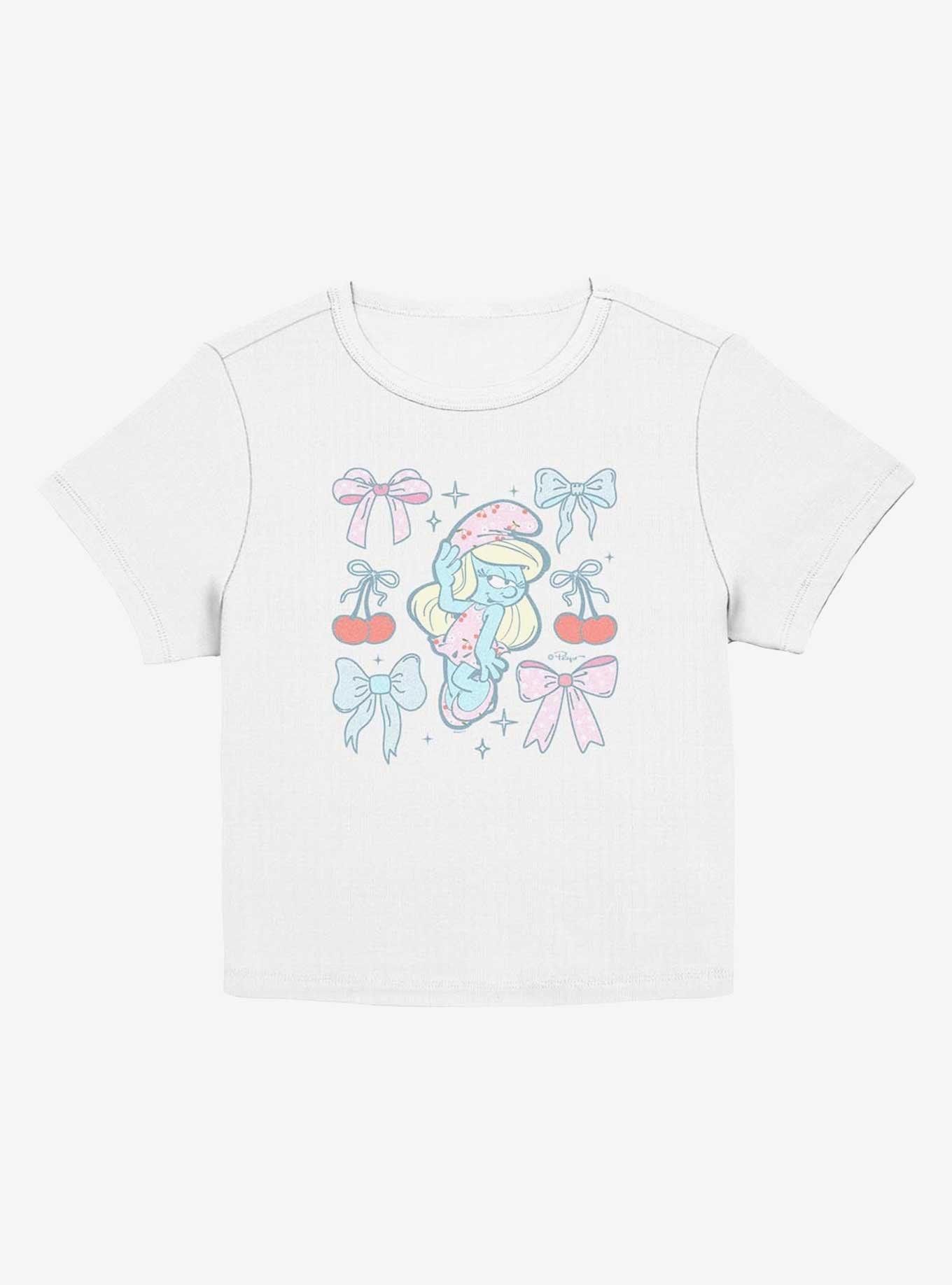 The Smurfs Bow Beauty Girls Baby T-Shirt, EGRET, hi-res