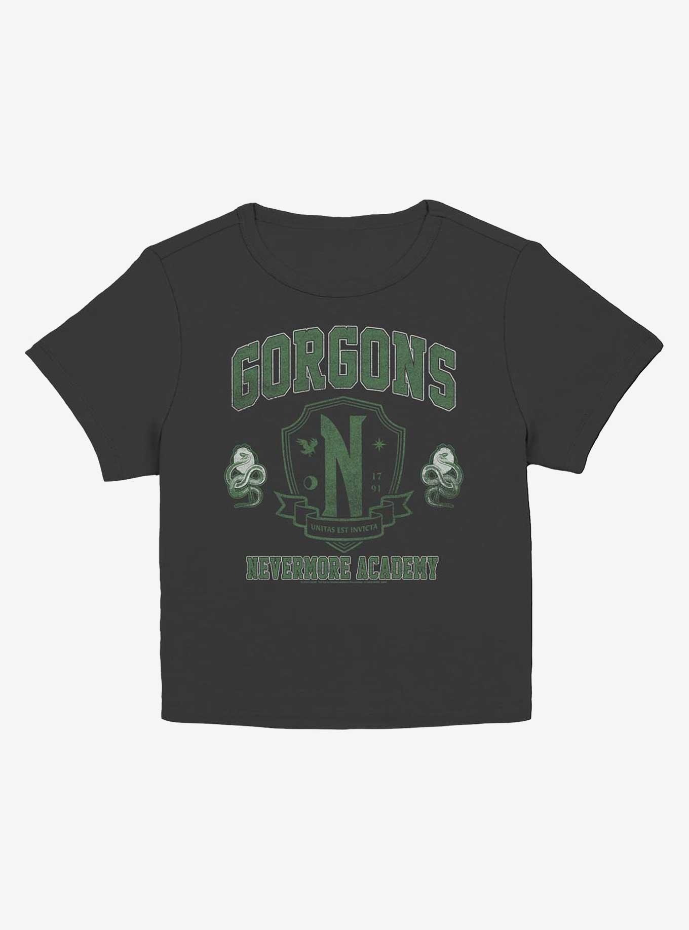 Wednesday Gorgons Academy Girls Baby T-Shirt, BLACK, hi-res