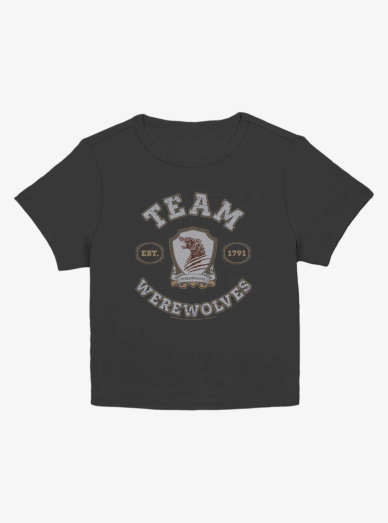Wednesday Team Werewolves Girls Baby T-Shirt, BLACK, hi-res