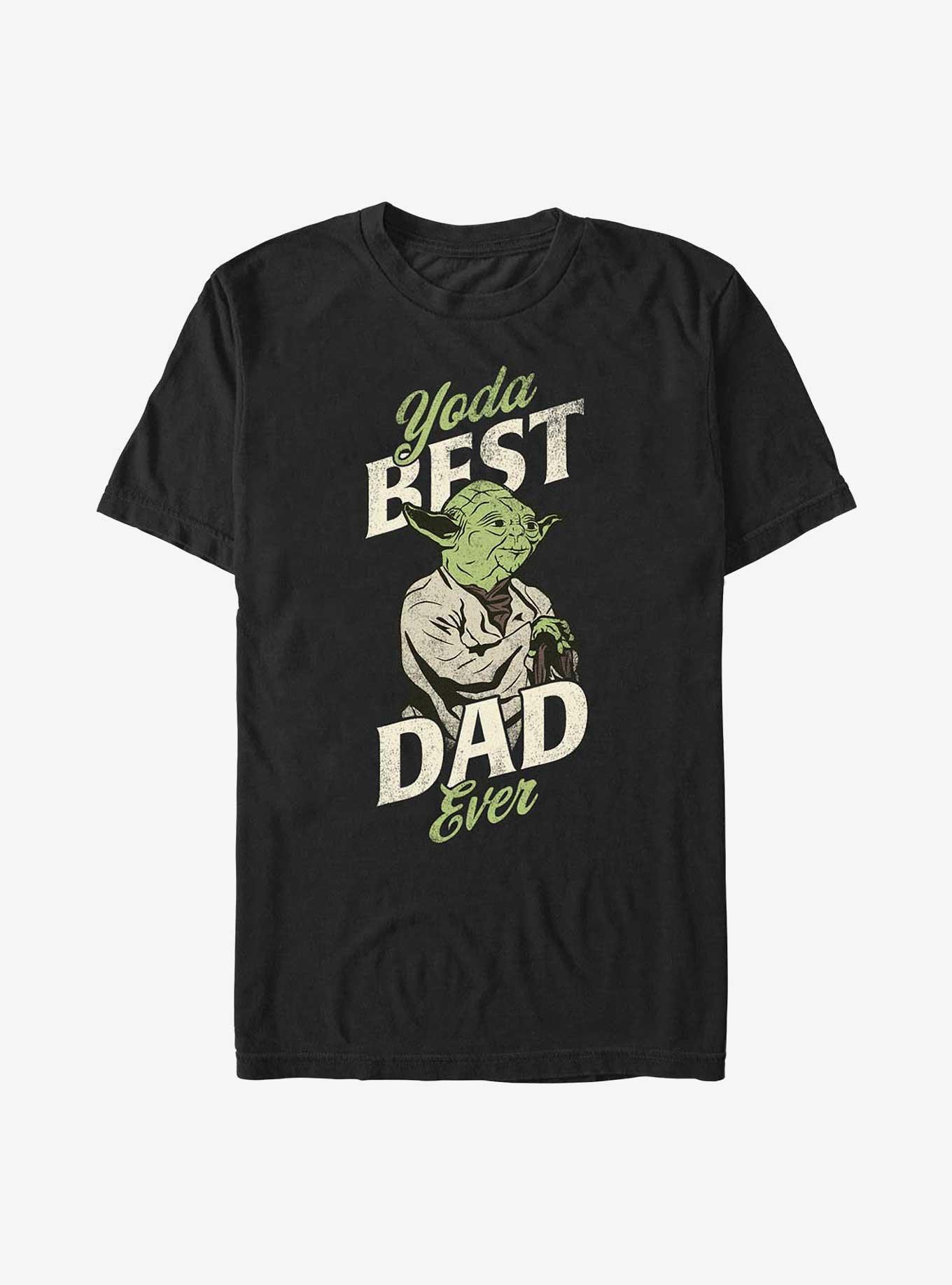Star Wars Yoda Best Dad Ever T-Shirt, BLACK, hi-res