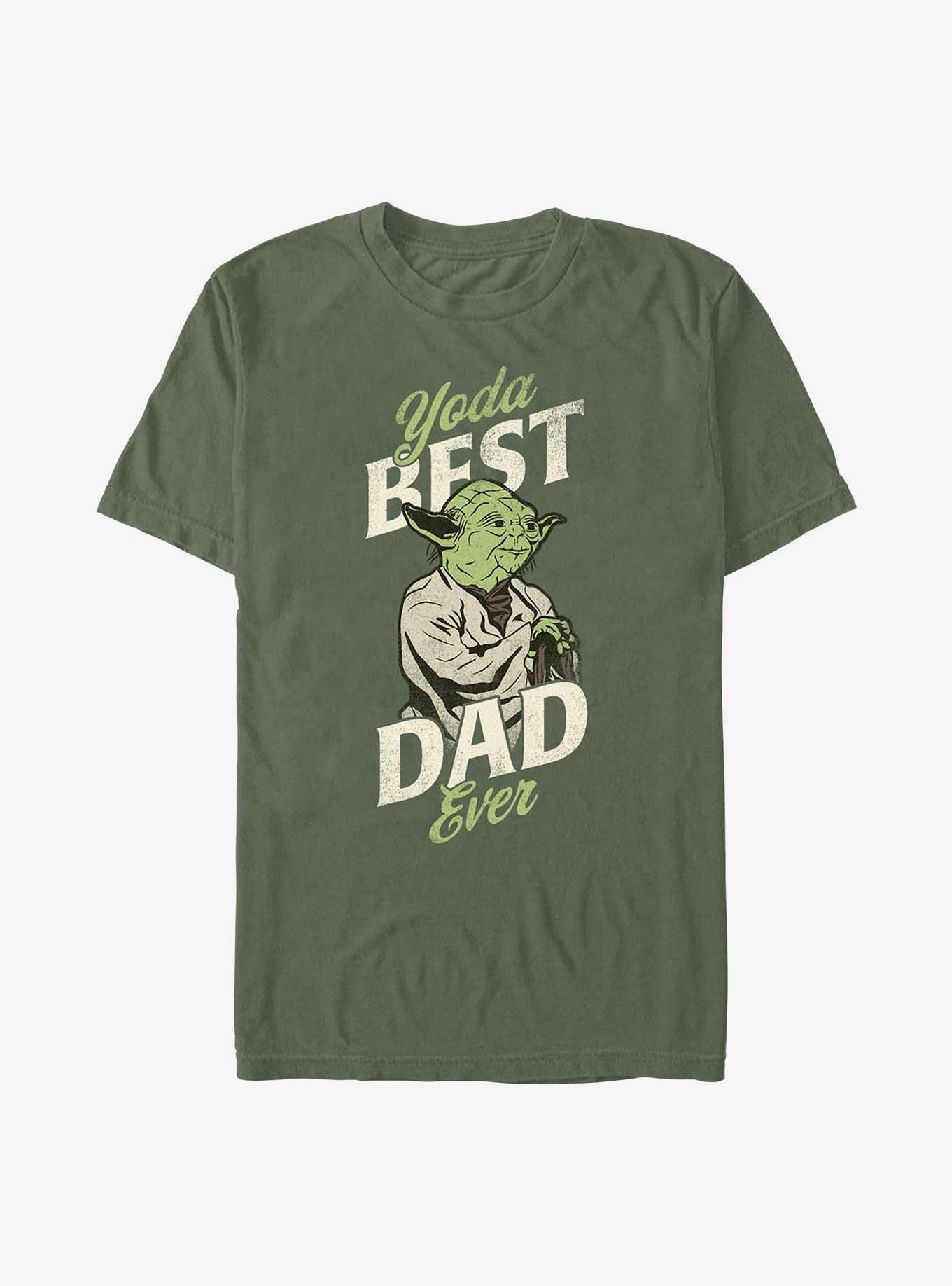 COMFORTCOLORS Star Wars Yoda Best Dad Ever Garment Dye T-Shirt