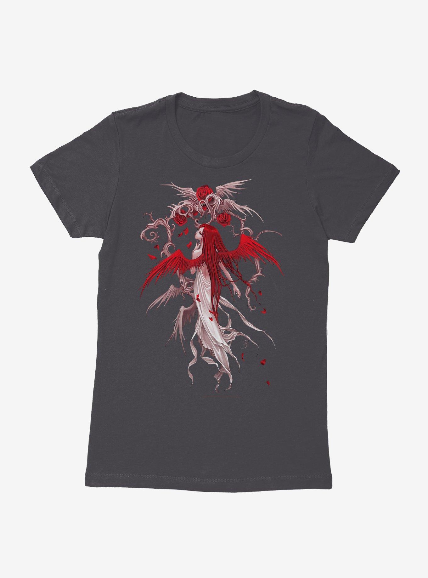 Fairies By Trick Red Rose Fairy Womens T-Shirt, HEAVY METAL, hi-res