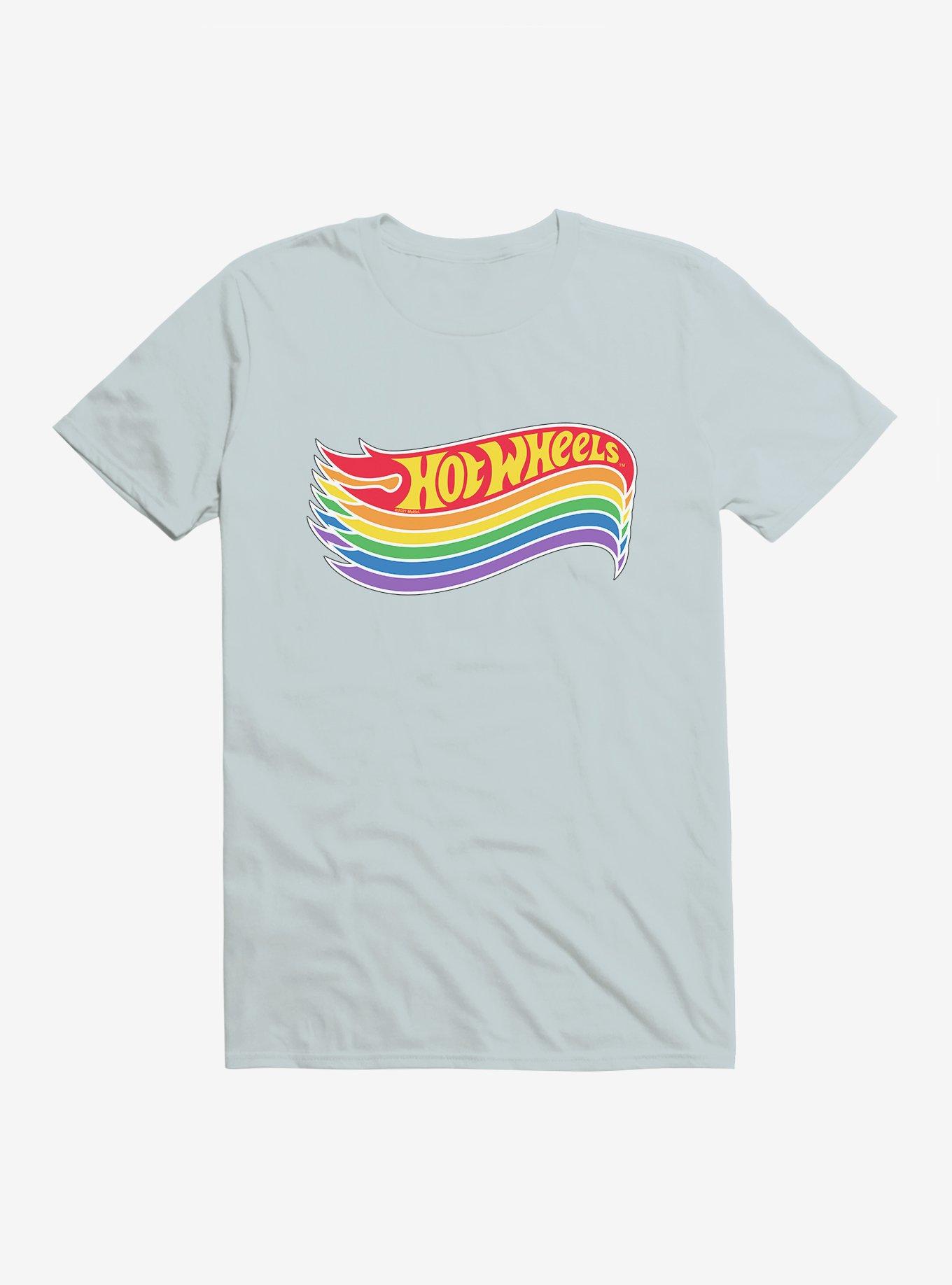 Hot Wheels Pride Rainbow Stacked Logo T-Shirt, , hi-res