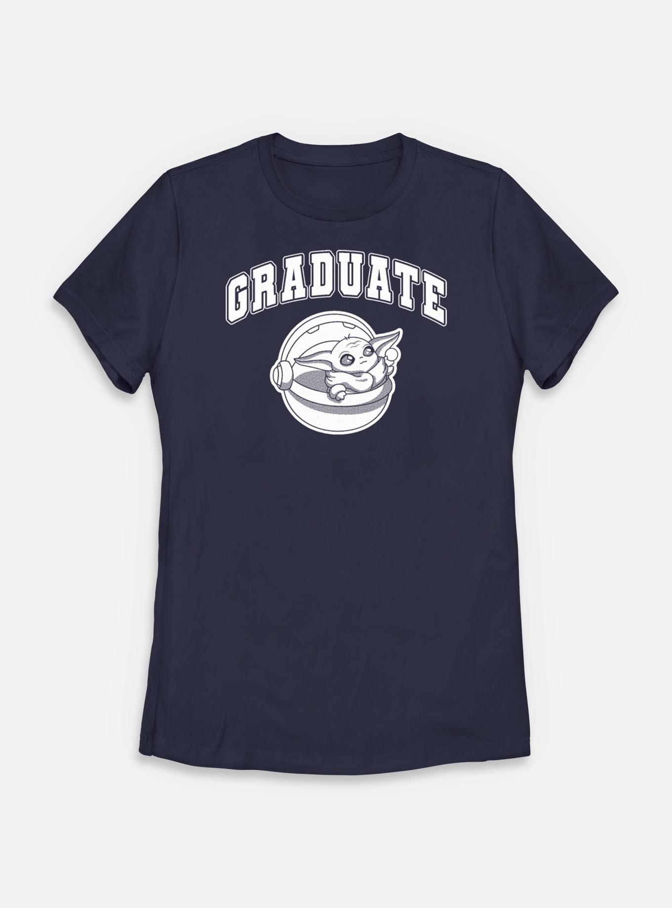 Star Wars The Mandalorian Graduate Grogu Womens T-Shirt, NAVY, hi-res