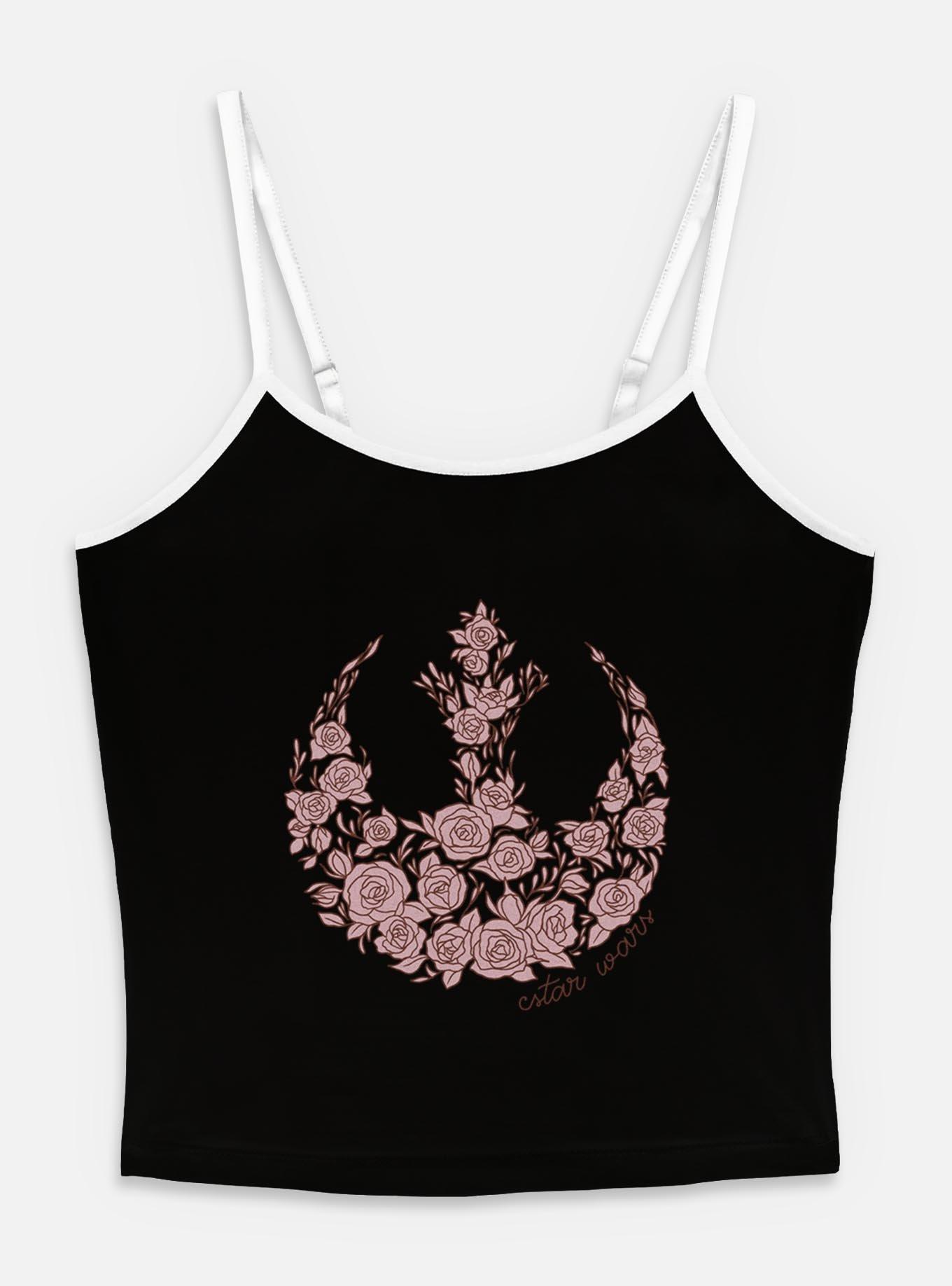 Star Wars Rose Rebel Womens Cami, BLACK, hi-res