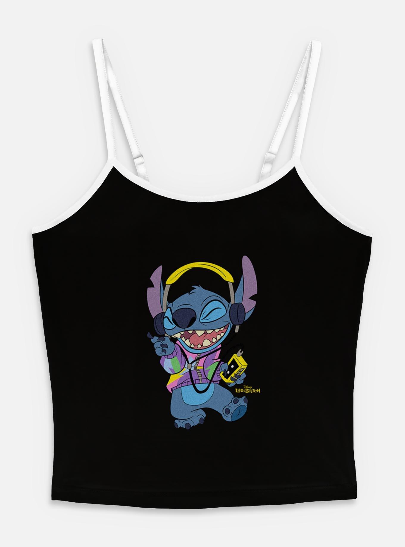 Disney Lilo & Stitch Rockin Stitch Womens Cami, BLACK, hi-res