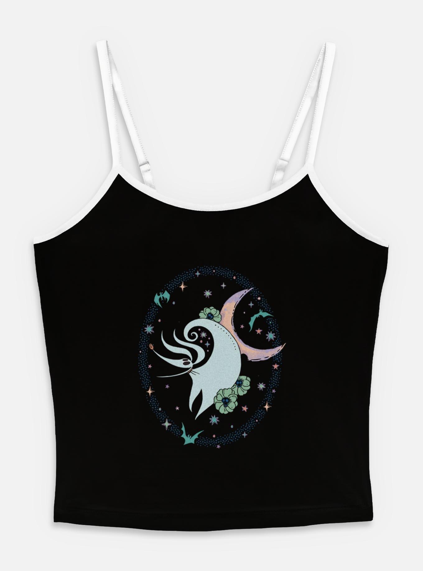 The Nightmare Before Christmas Stars And Flowers Womens Cami, BLACK, hi-res