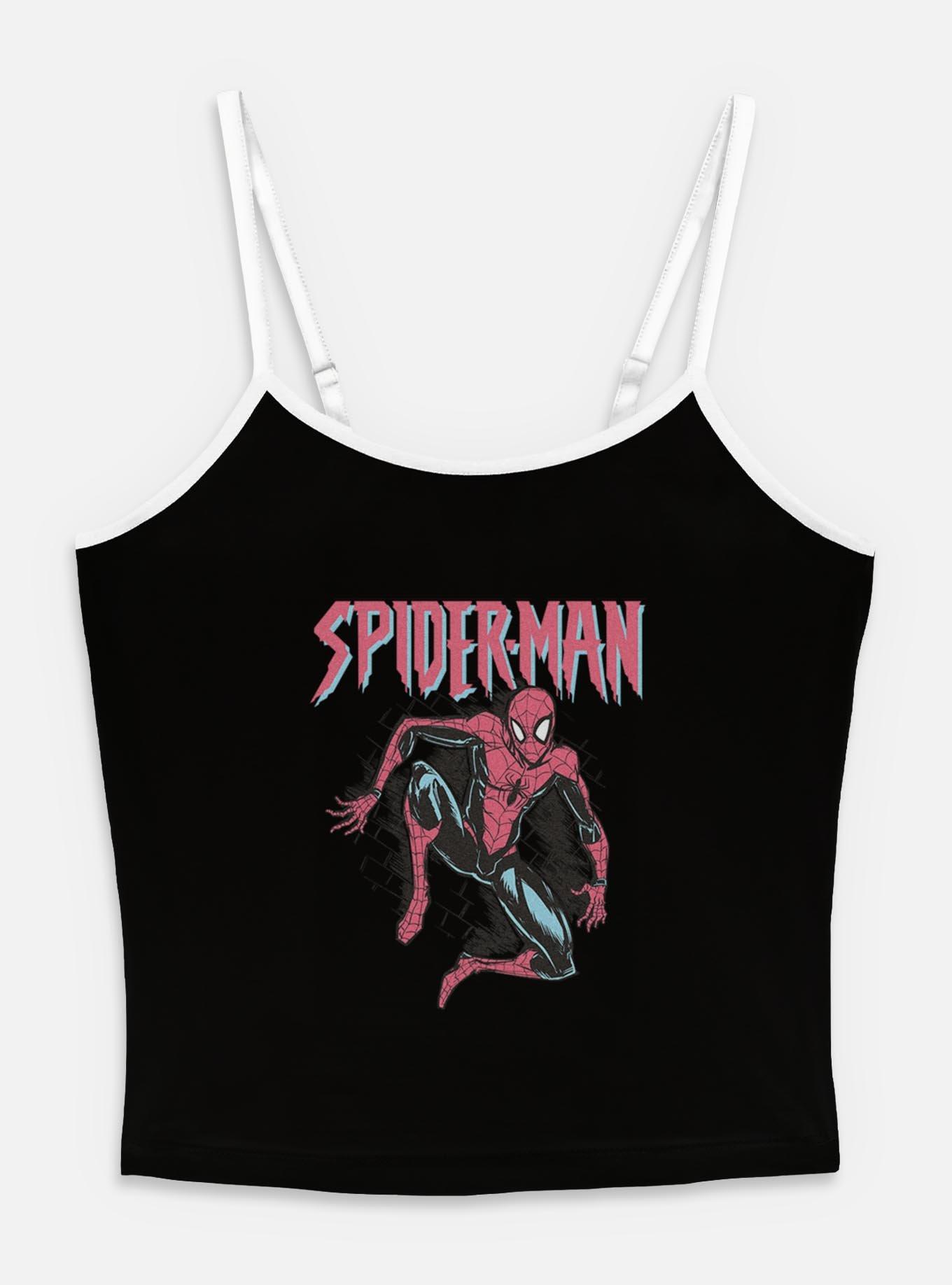 Marvel Spider-Man Retro Stance Womens Cami, BLACK, hi-res