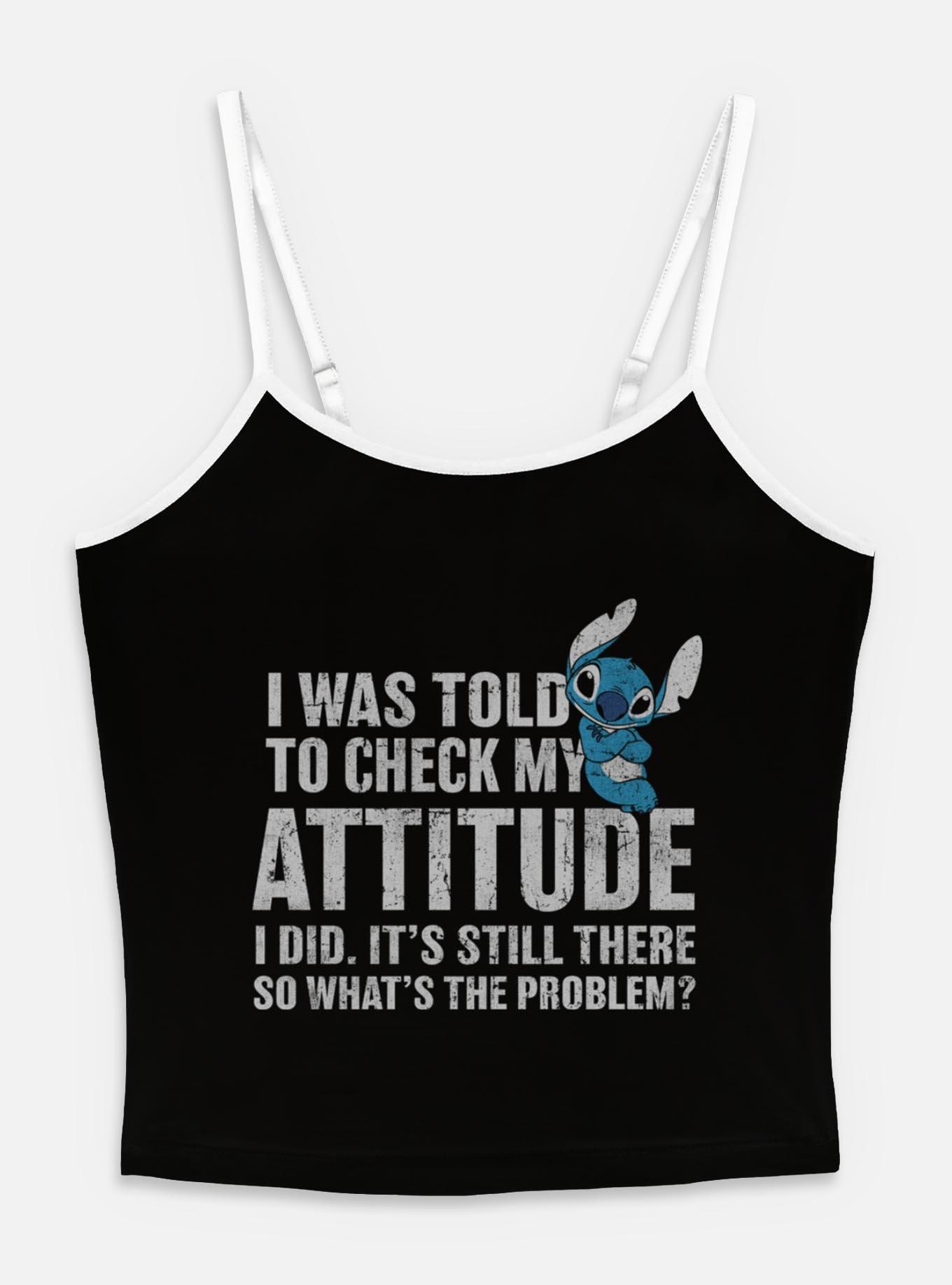 Disney Lilo & Stitch Attitude Check Womens Cami, BLACK, hi-res