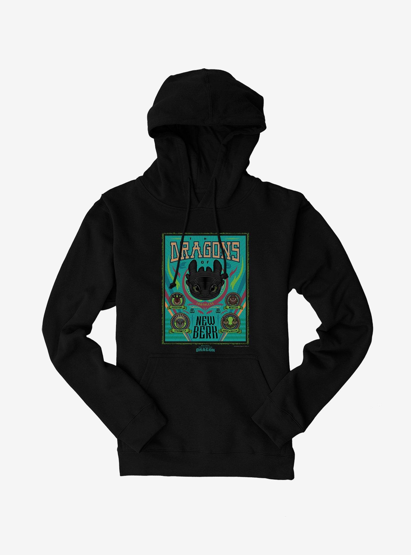How To Train Your Dragon New Berk Dragons Hoodie, BLACK, hi-res