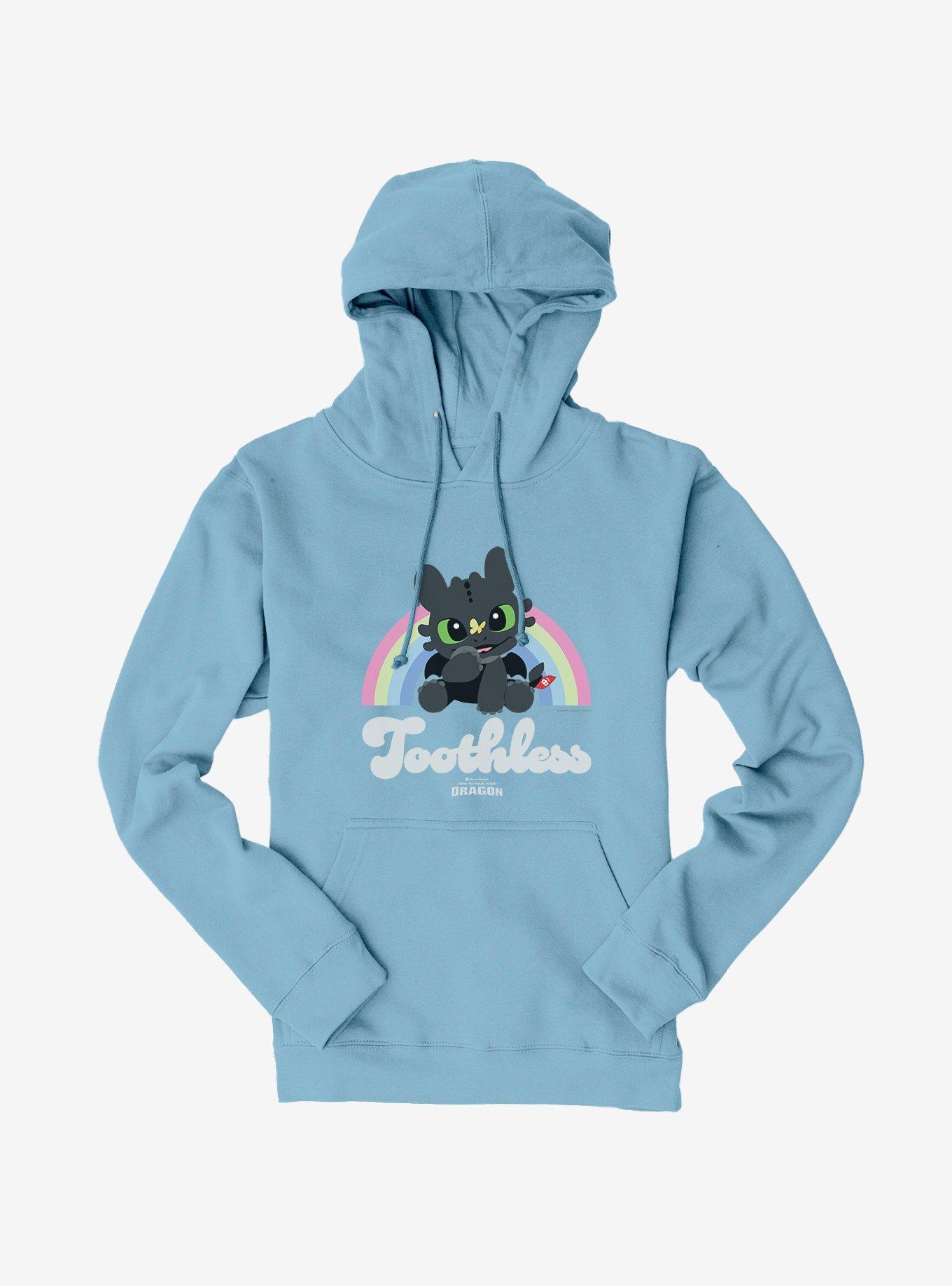 How To Train Your Dragon Toothless Rainbow Hoodie, LIGHT BLUE, hi-res