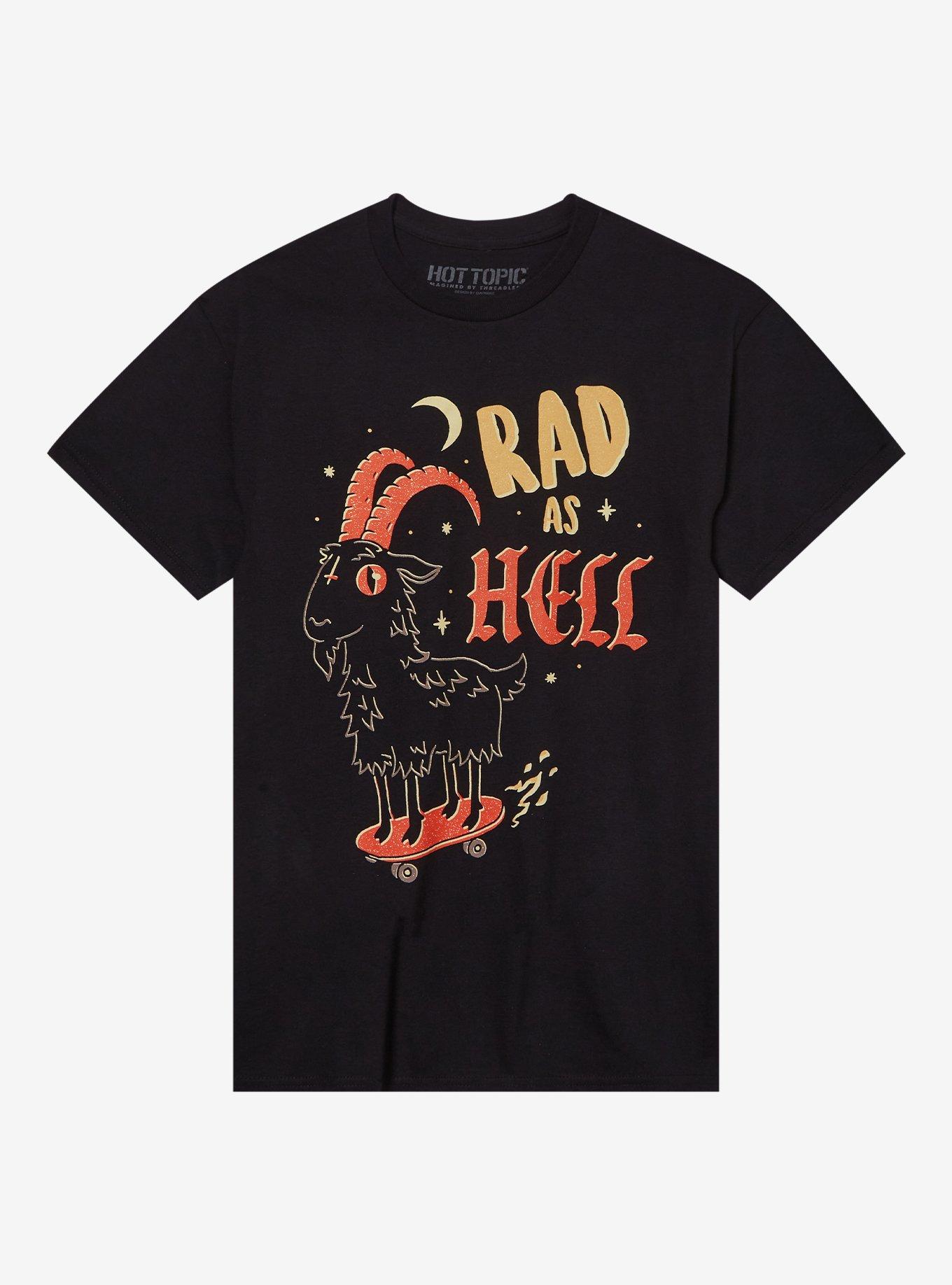 Skateboard Goat Rad As Hell T-Shirt By DinoMike, , hi-res