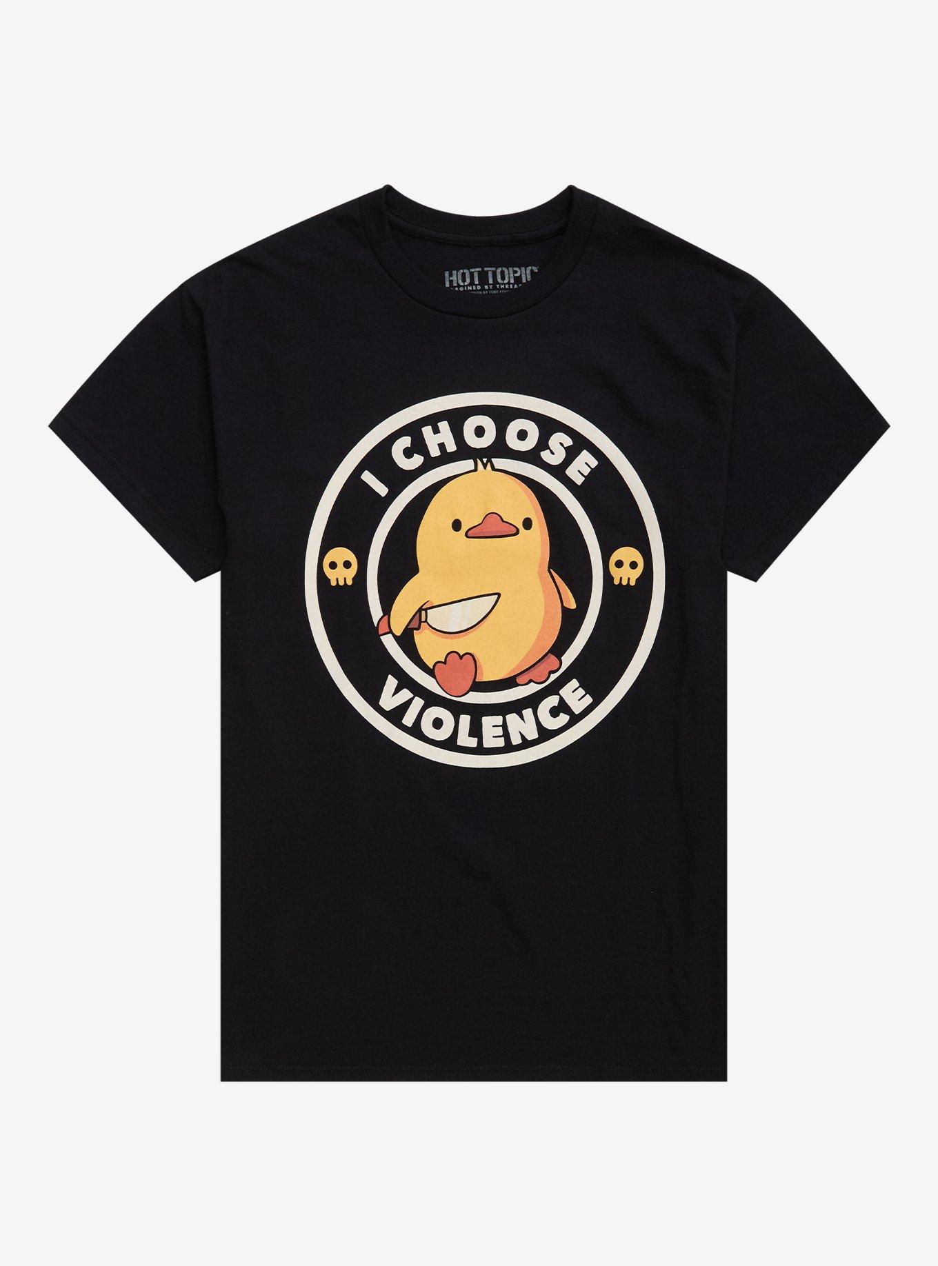 Choose Violence Duck T-Shirt By Tobe Fonseca, , hi-res