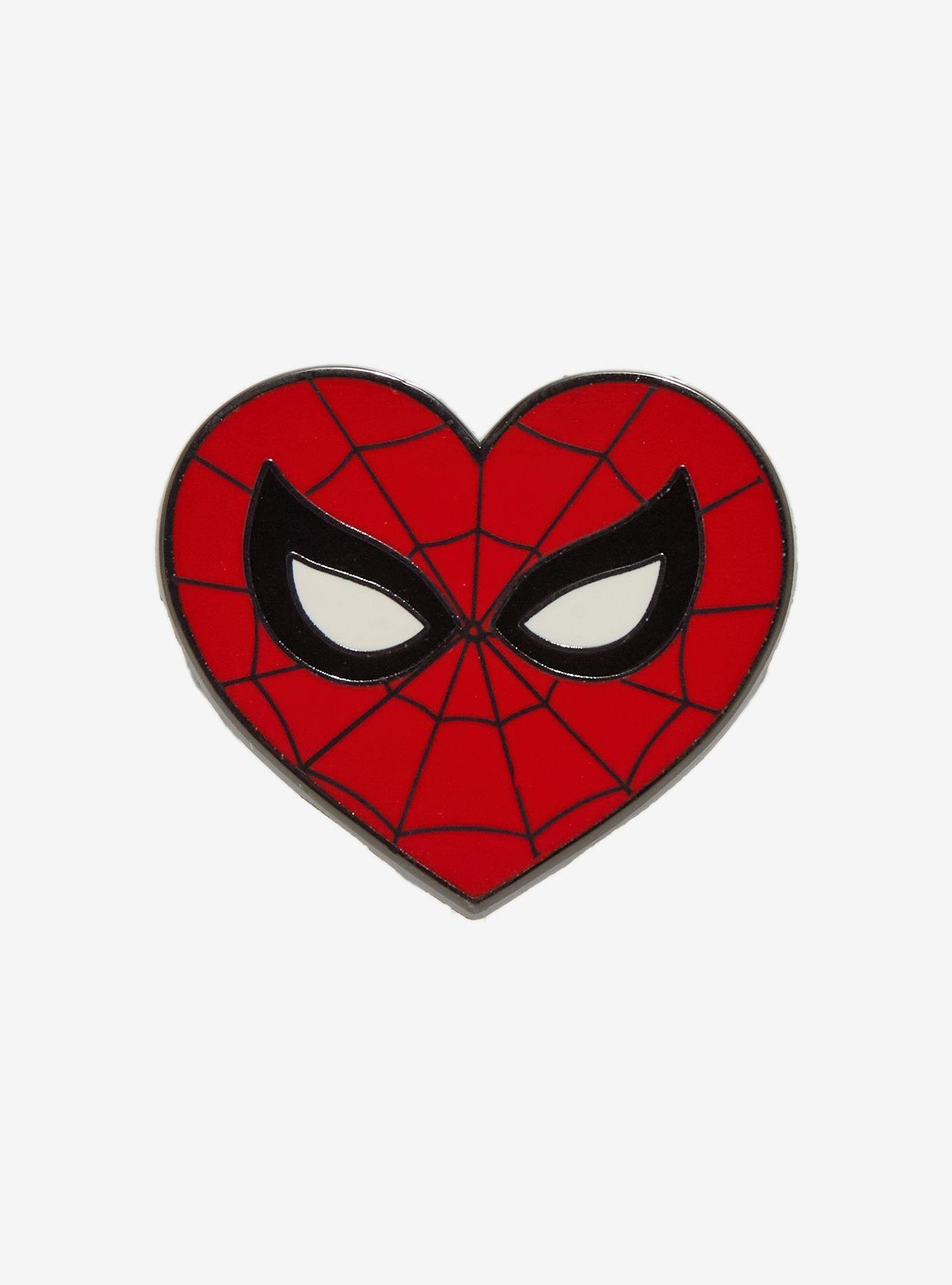 Marvel Spider-Man Heart Enamel Pin, , hi-res