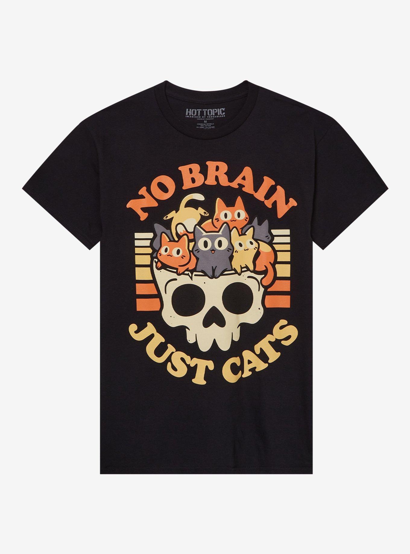 No Brain Just Cats T-Shirt By Snouleaf, , hi-res