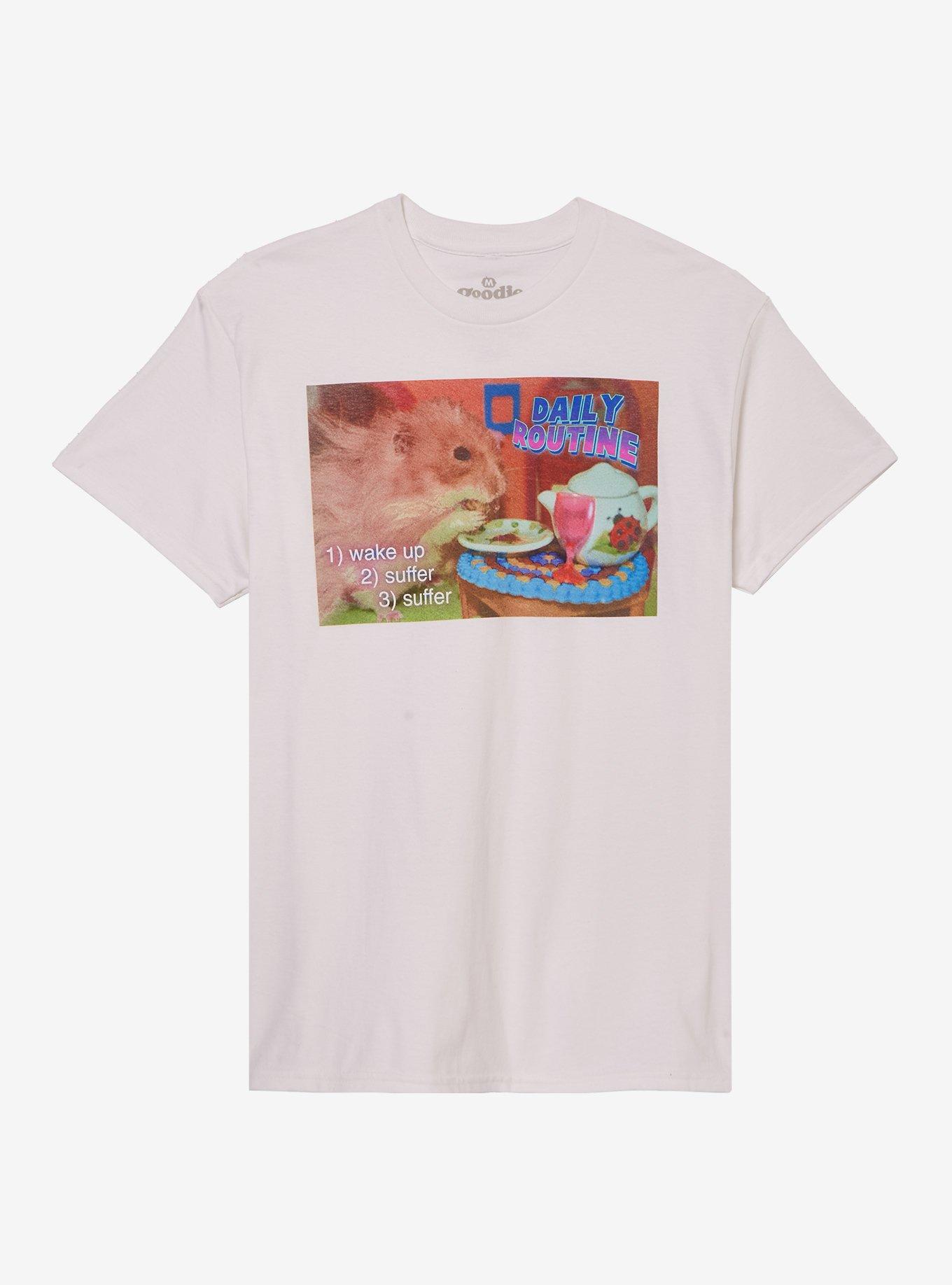 Hamster Daily Suffer Routine T-Shirt By Goodie Two Sleeves, , hi-res
