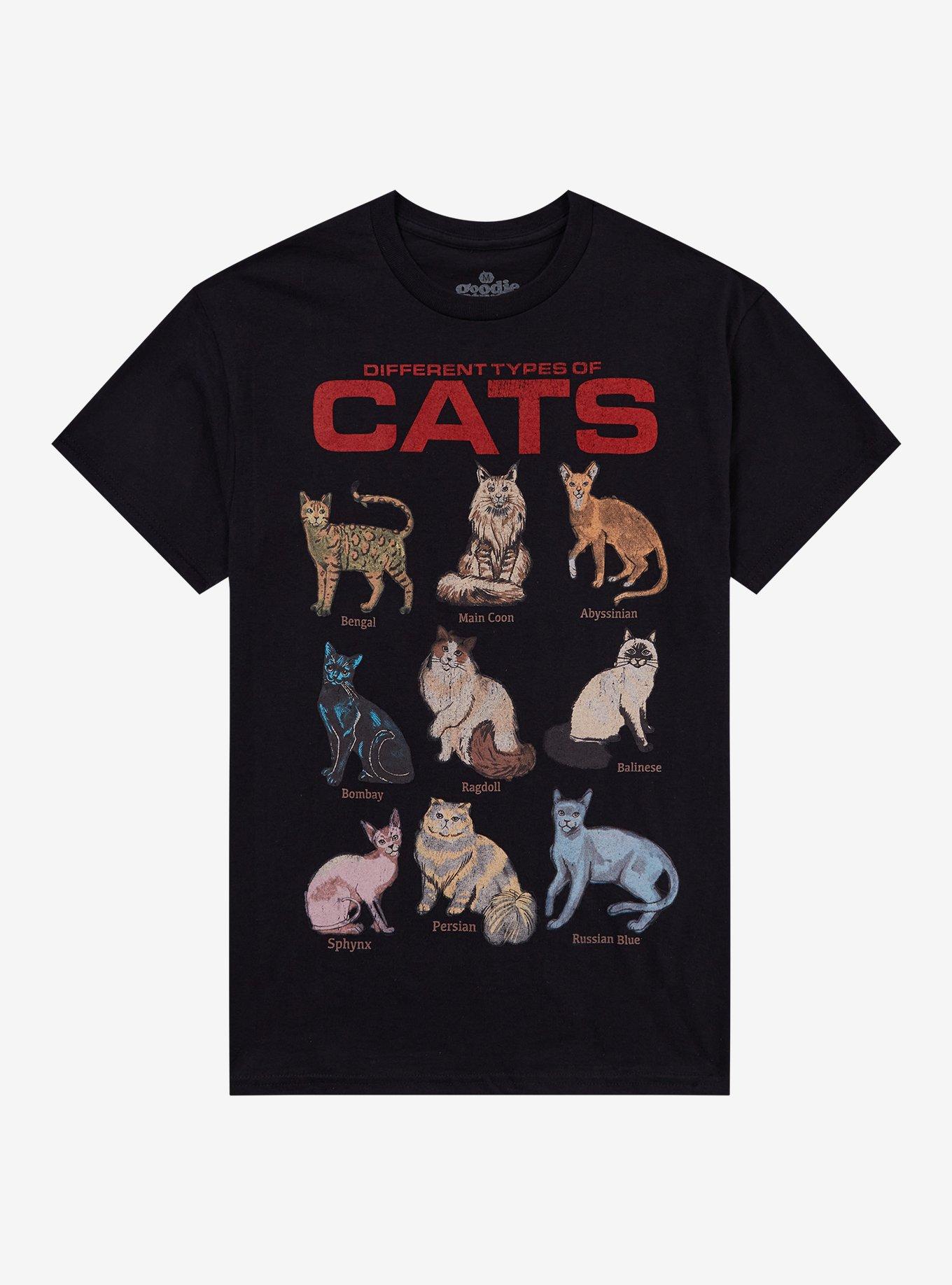Different Cat Types T-Shirt By Goodie Two Sleeves, , hi-res