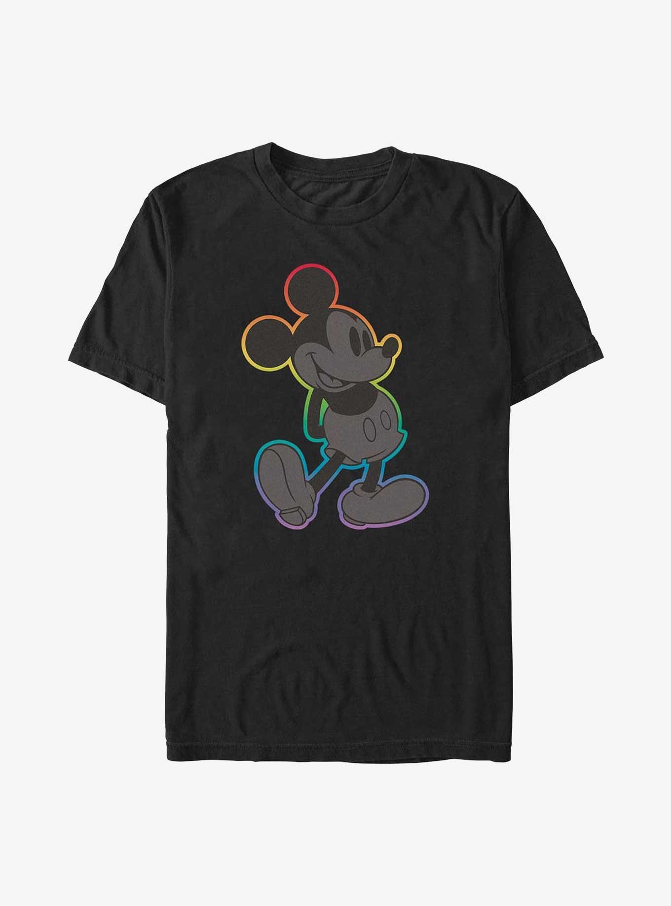 Disney Mickey Mouse Rainbow Pride Outline T-Shirt, , hi-res