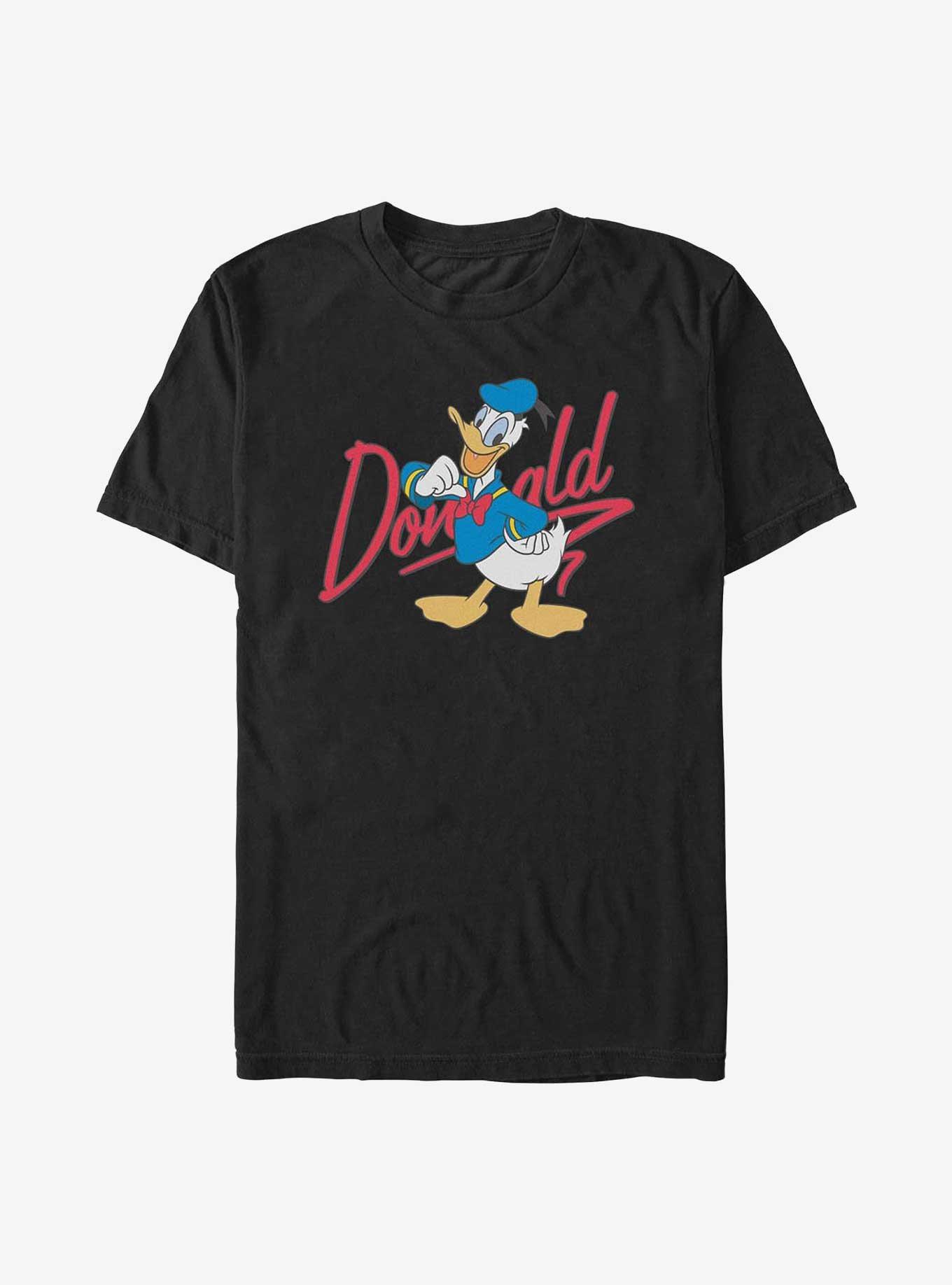 Disney Donald Duck Signature Autograph T-Shirt, BLACK, hi-res