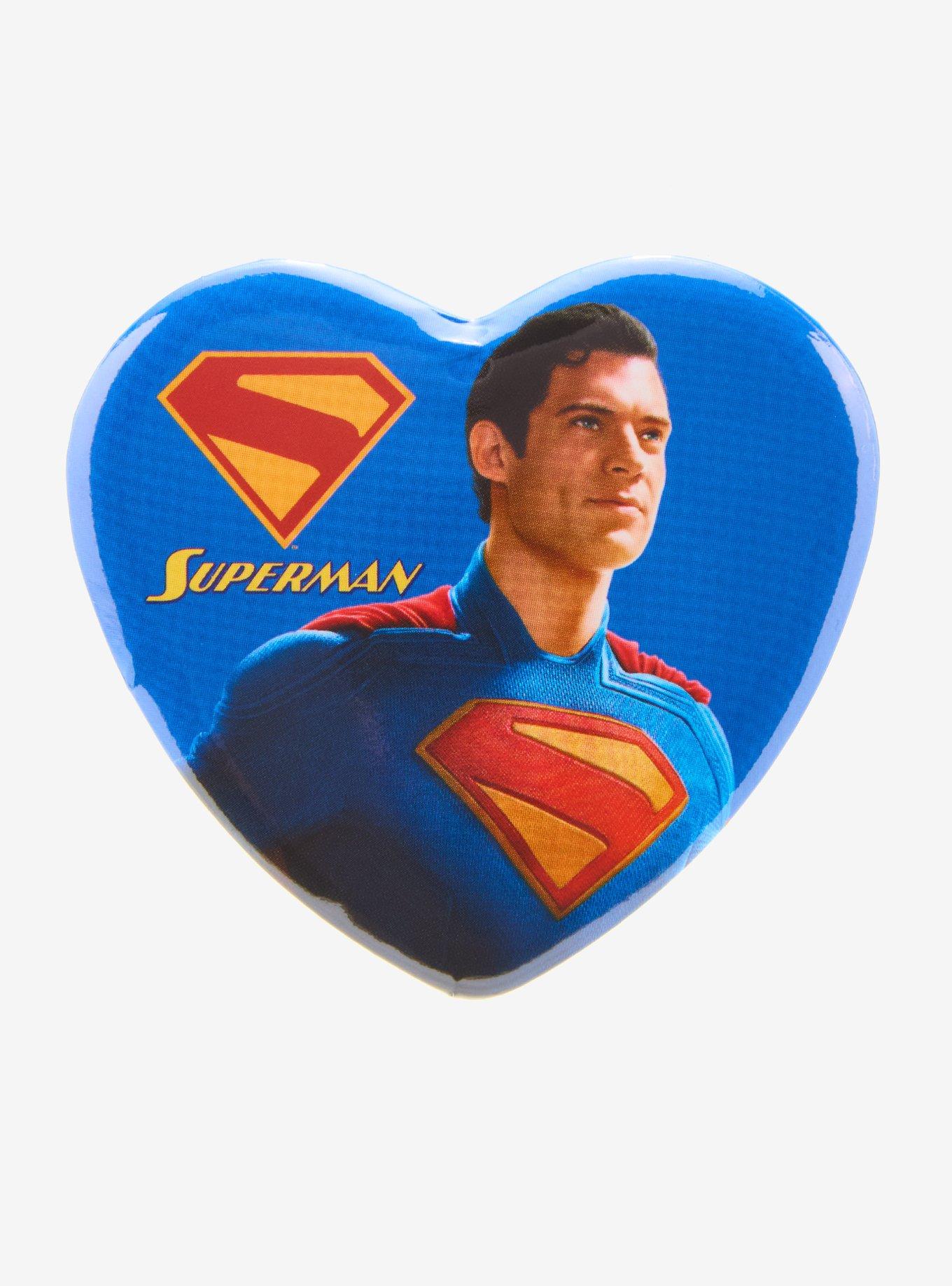 DC Comics Superman Heart Button, , hi-res