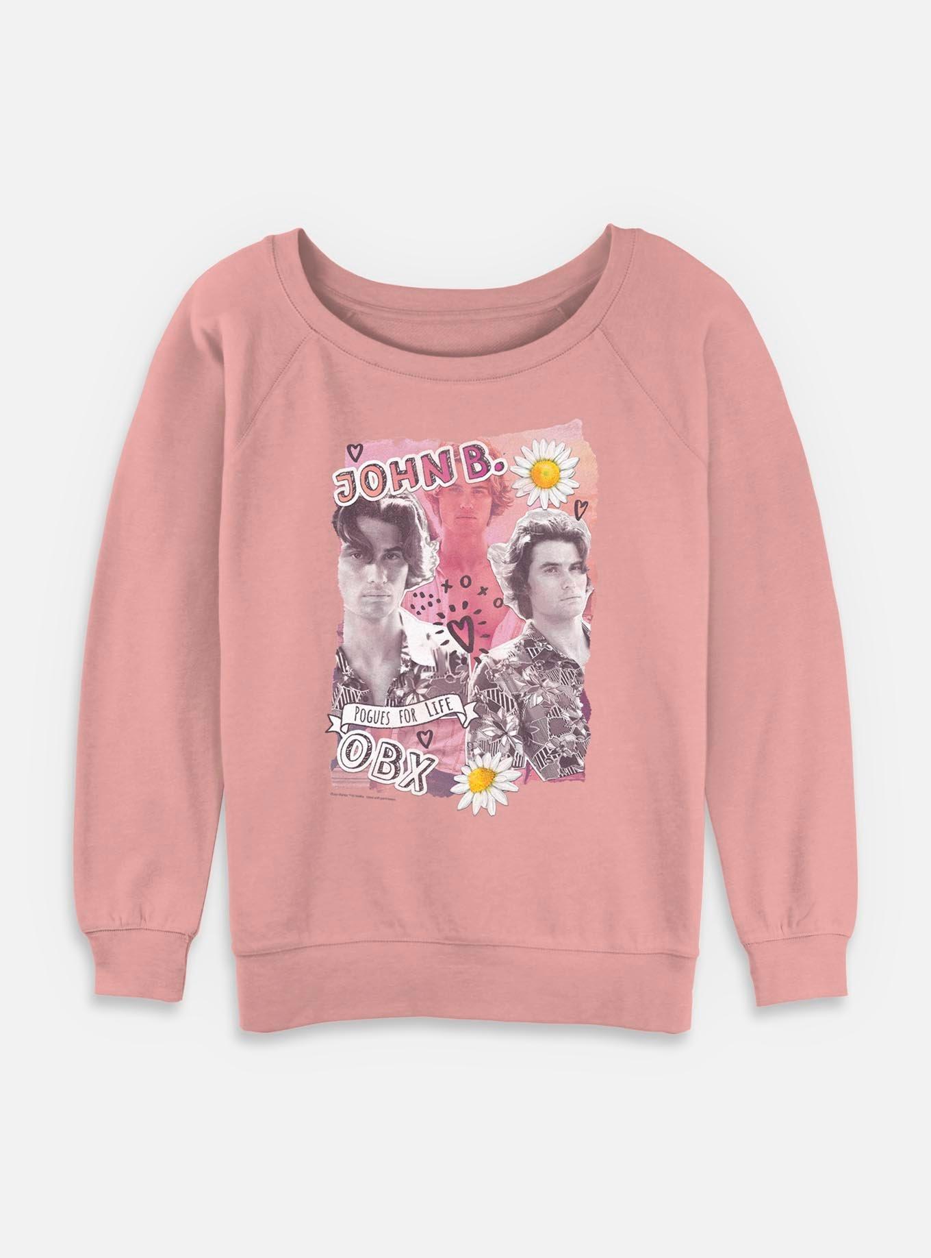 Outer Banks John B Collage Pogues Womens Slouchy Sweatshirt