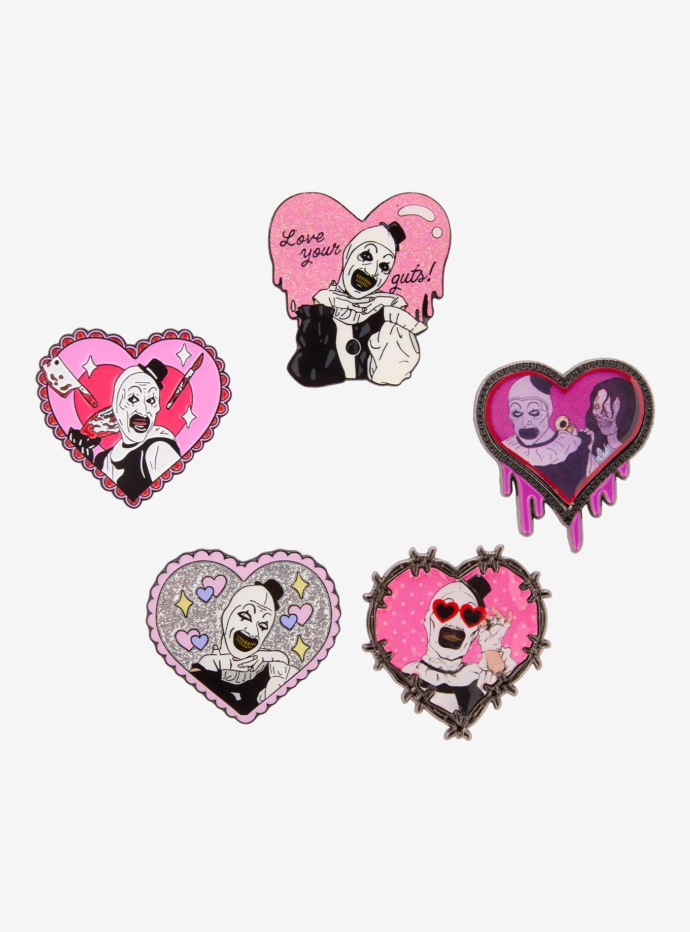 Terrifier Pink Heart Blind Bag Enamel Pin