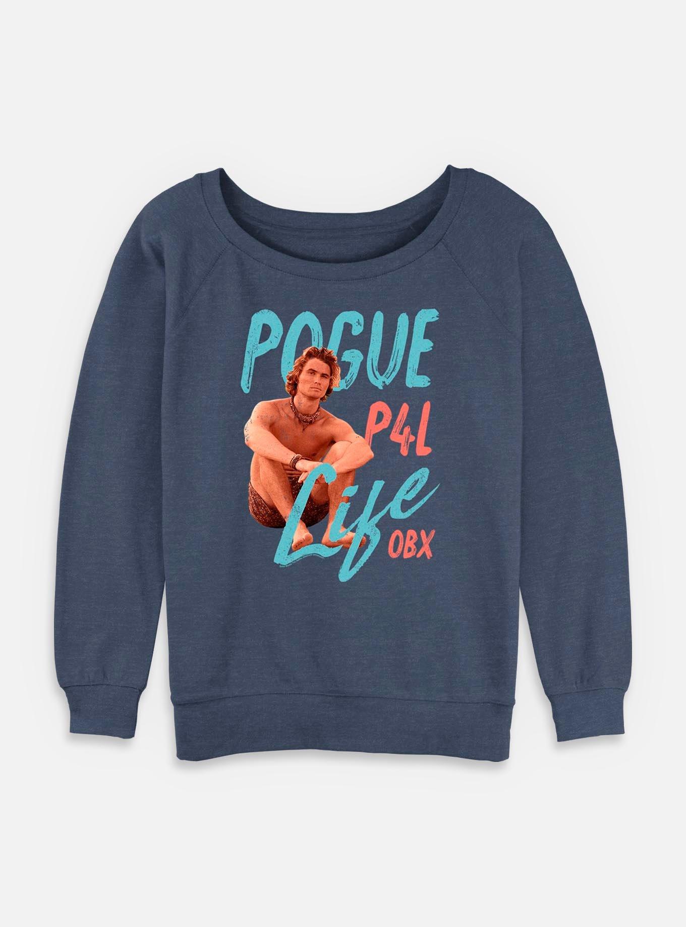 Outer Banks Pogue Life John Womens Slouchy Sweatshirt, BLUEHTR, hi-res